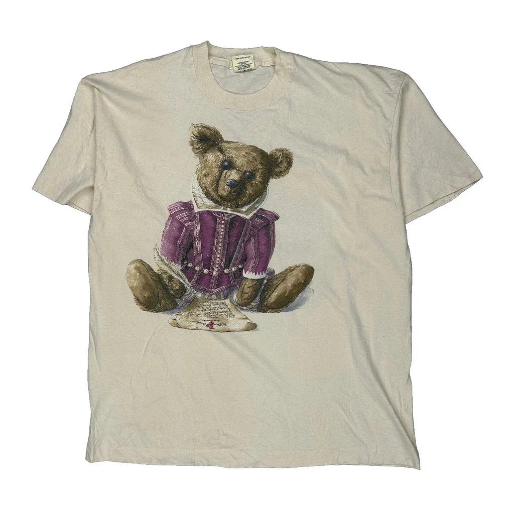 Unbranded Graphic T-Shirt - XL Purple Cotton Refurbished - Thrifted (note: this is a term often used to describe second- refurbished available on Cerqular