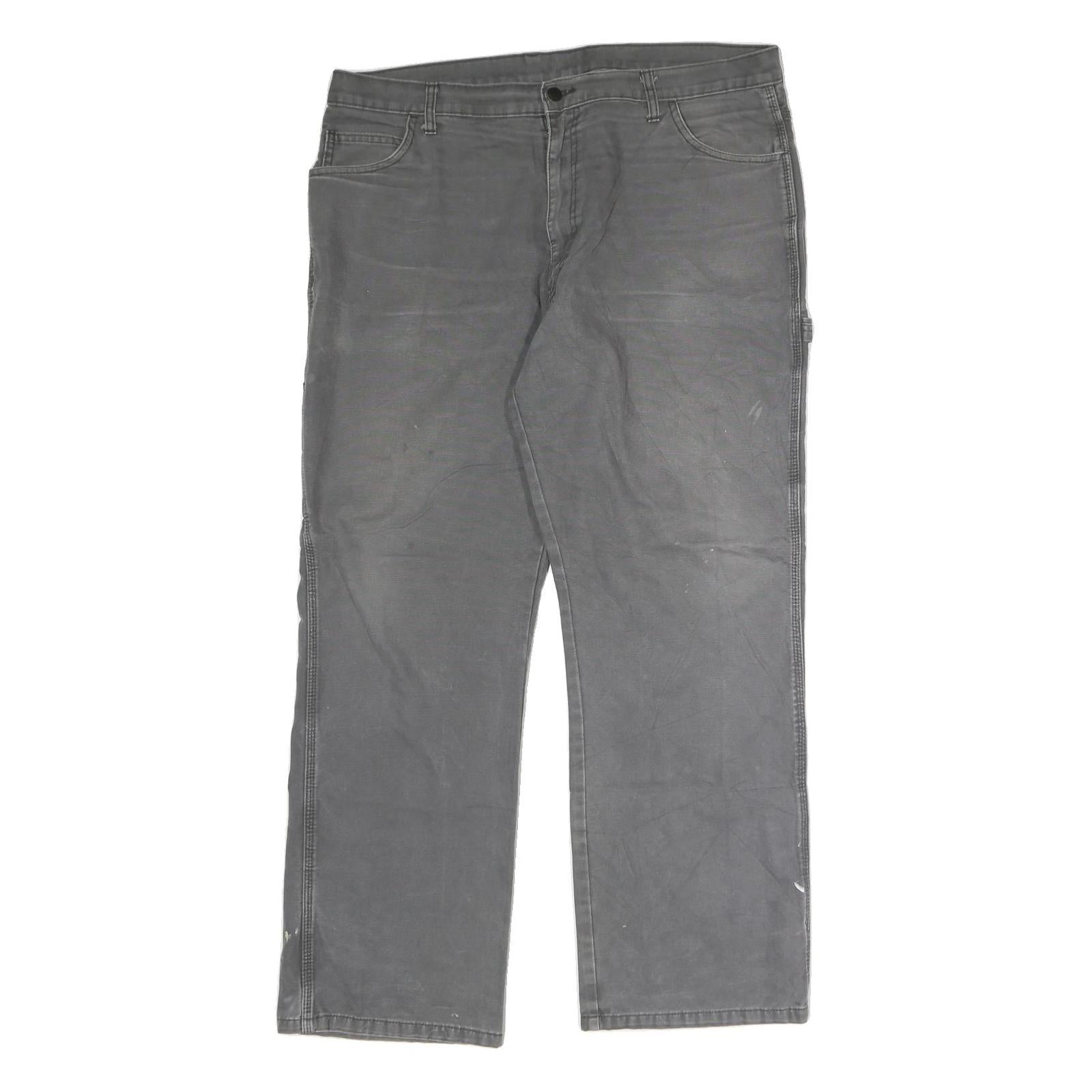 DICKIES Mens Grey Regular Fit Straight Denim Cotton Blend Medium Wash W42 L31 Refurbished - N/A refurbished available on Cerqular