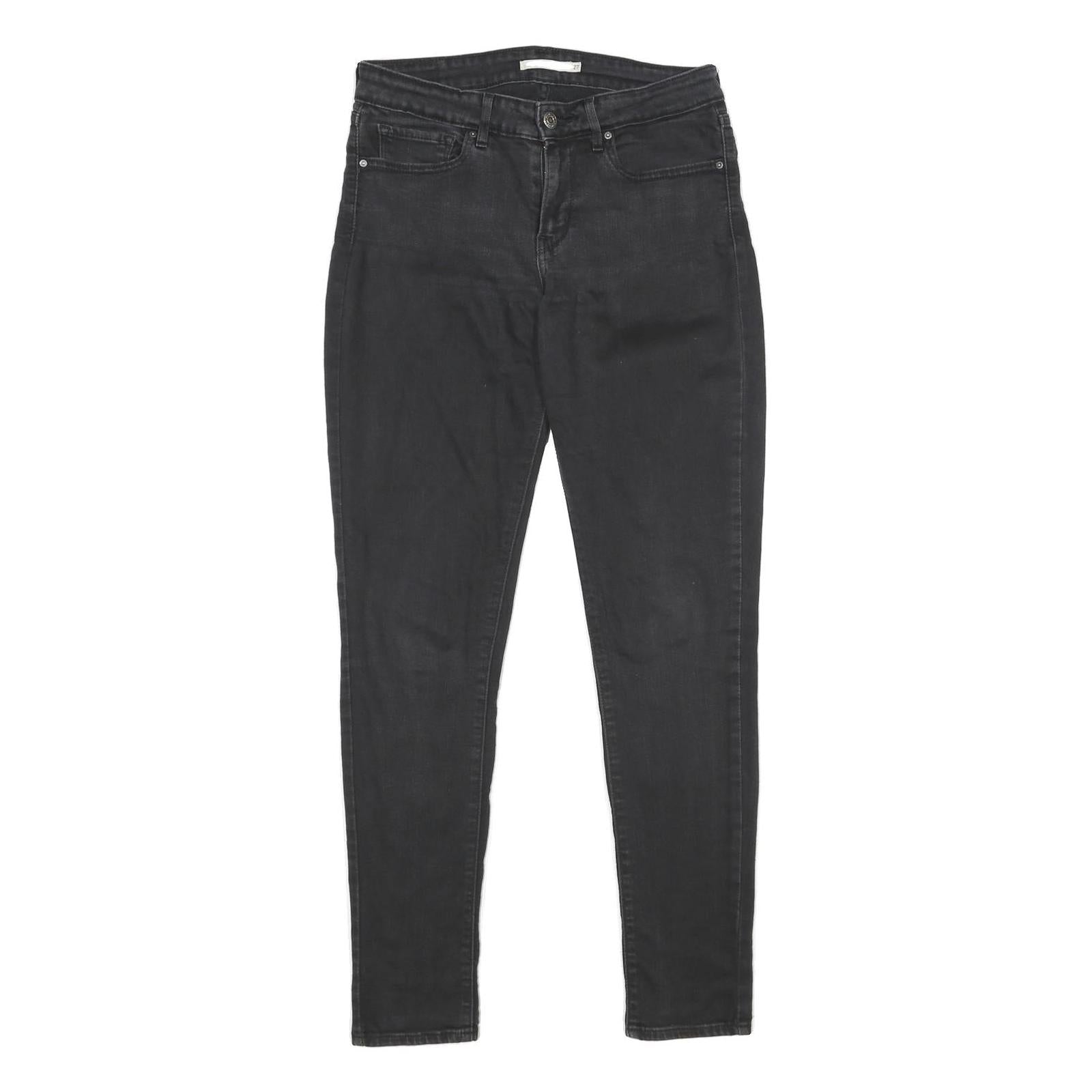 LEVI'S 711 Skinny Womens Jeans Black Slim Denim Raw W27 L32 Stretch Comfort Refurbished - N/A refurbished available on Cerqular