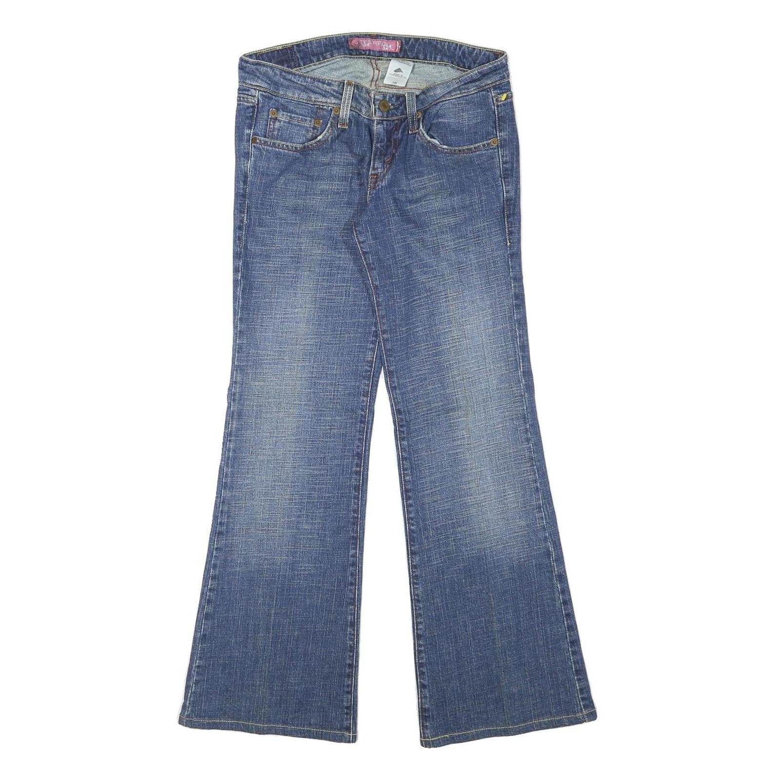 LEVI'S Womens Blue Regular Flared Denim Medium W28 L29 Classic Cotton Blend Zip Refurbished - N/A refurbished available on Cerqular