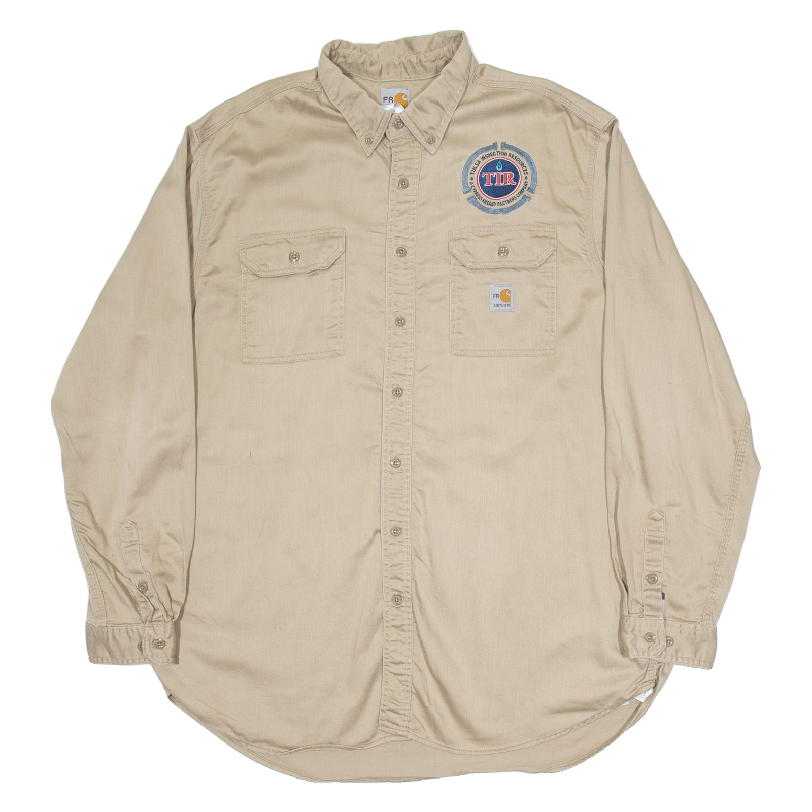 CARHARTT Tulsa Inspection Resources Mens Worker Shirt Brown Long Sleeve 2XL Refurbished - N/A refurbished available on Cerqular