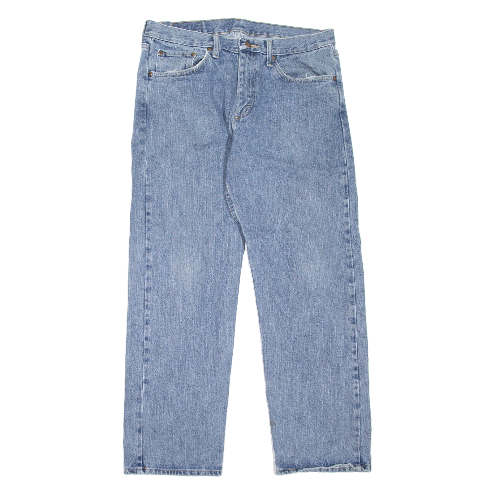 WRANGLER Mens Jeans Blue Regular Straight W33 L30 Refurbished - N/A refurbished available on Cerqular
