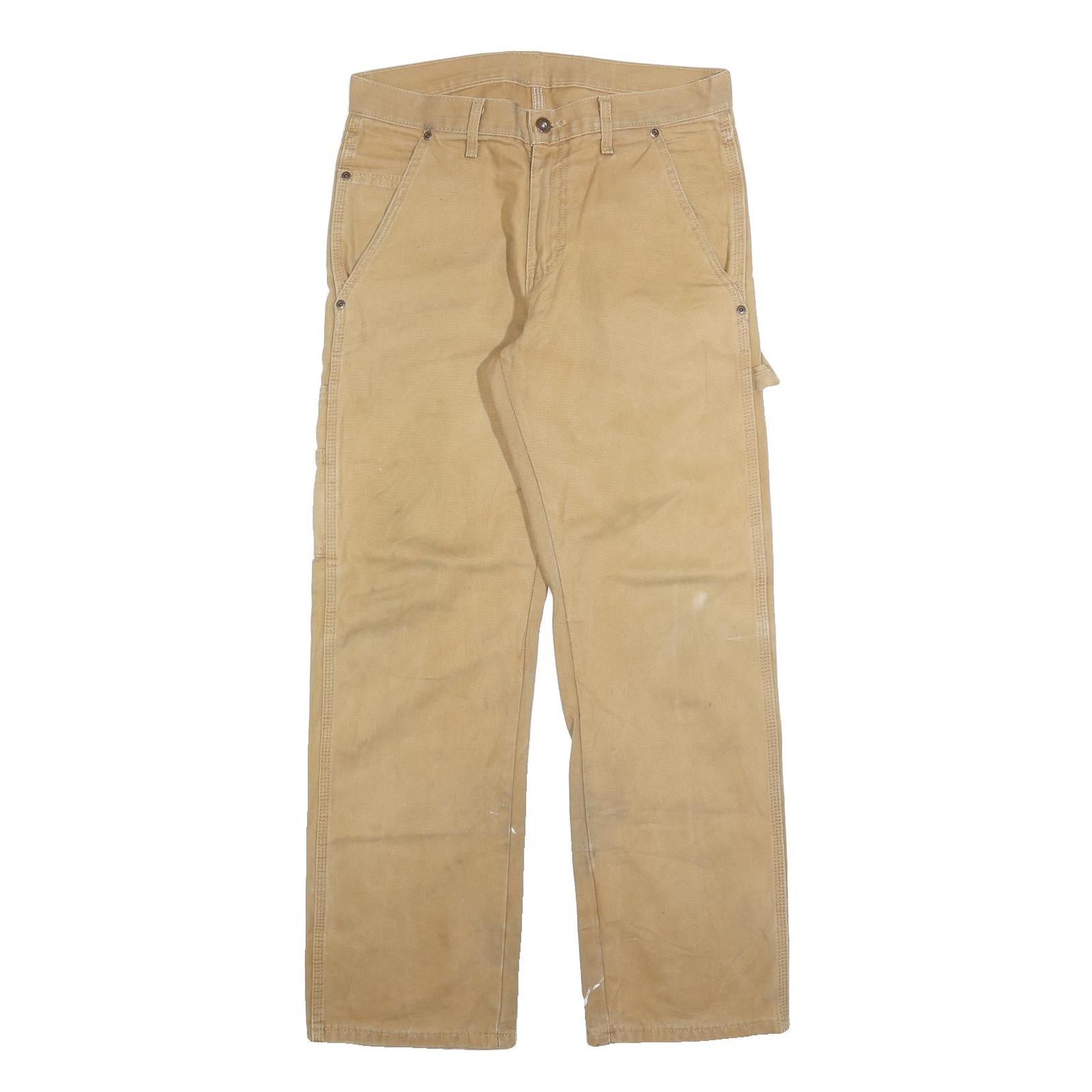 DICKIES Mens Cotton Blend Beige Relaxed Straight Trousers W30 L30 Workwear Refurbished - N/A refurbished available on Cerqular