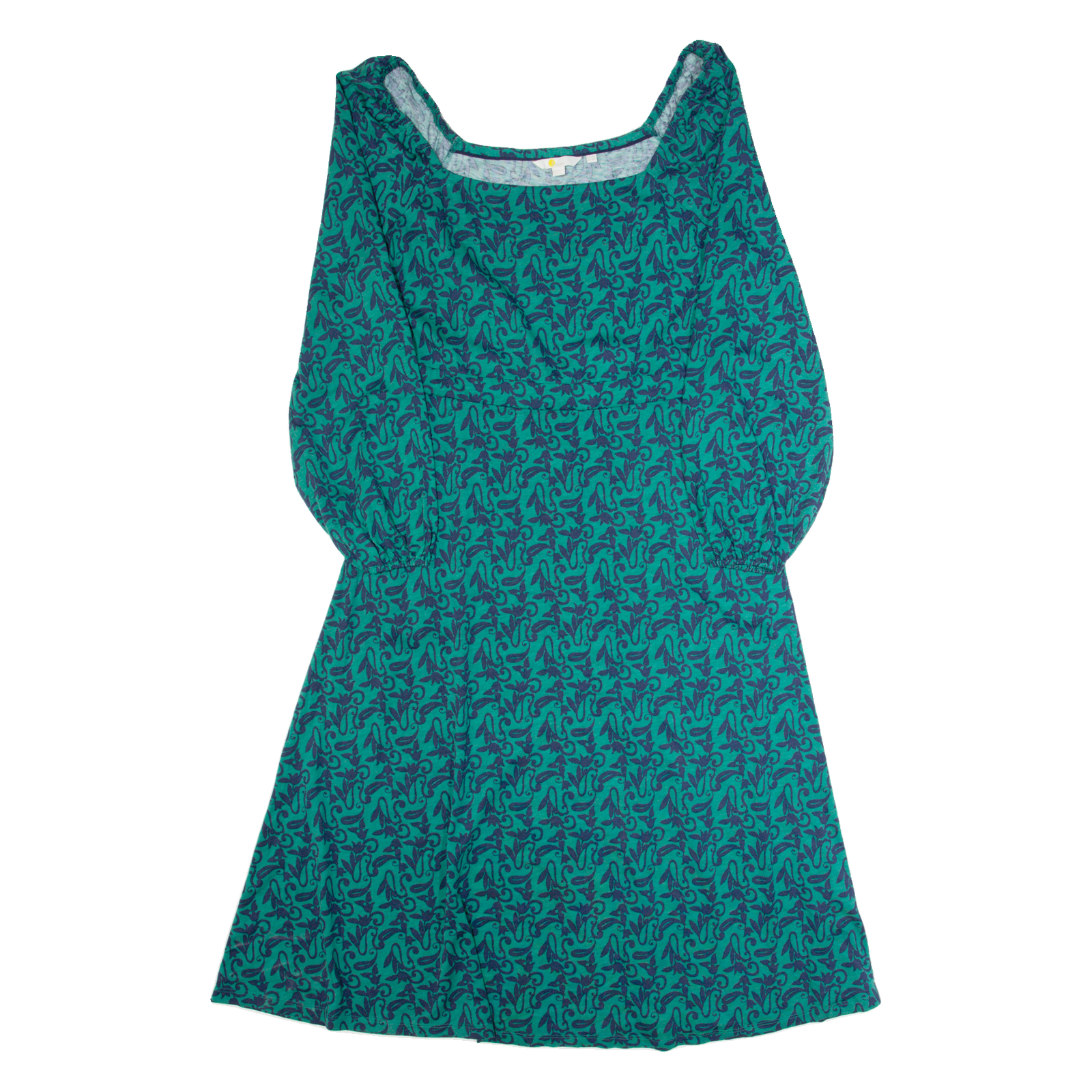 BODEN Womens A-Line Dress Green Crazy Pattern Long Sleeve Long UK 14 Refurbished - N/A refurbished available on Cerqular