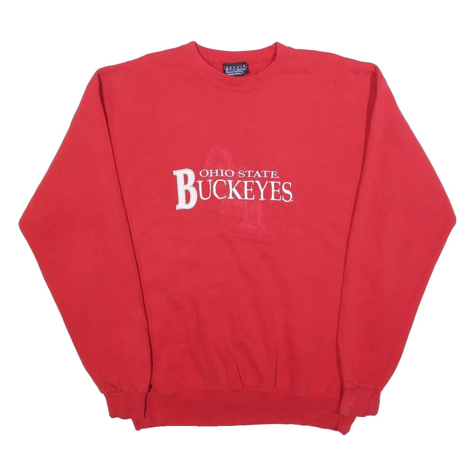 CRABLE SPORTSWEAR Mens Red Ohio State Buckeyes Crew Neck L Sweatshirt Cotton Refurbished - N/A refurbished available on Cerqular