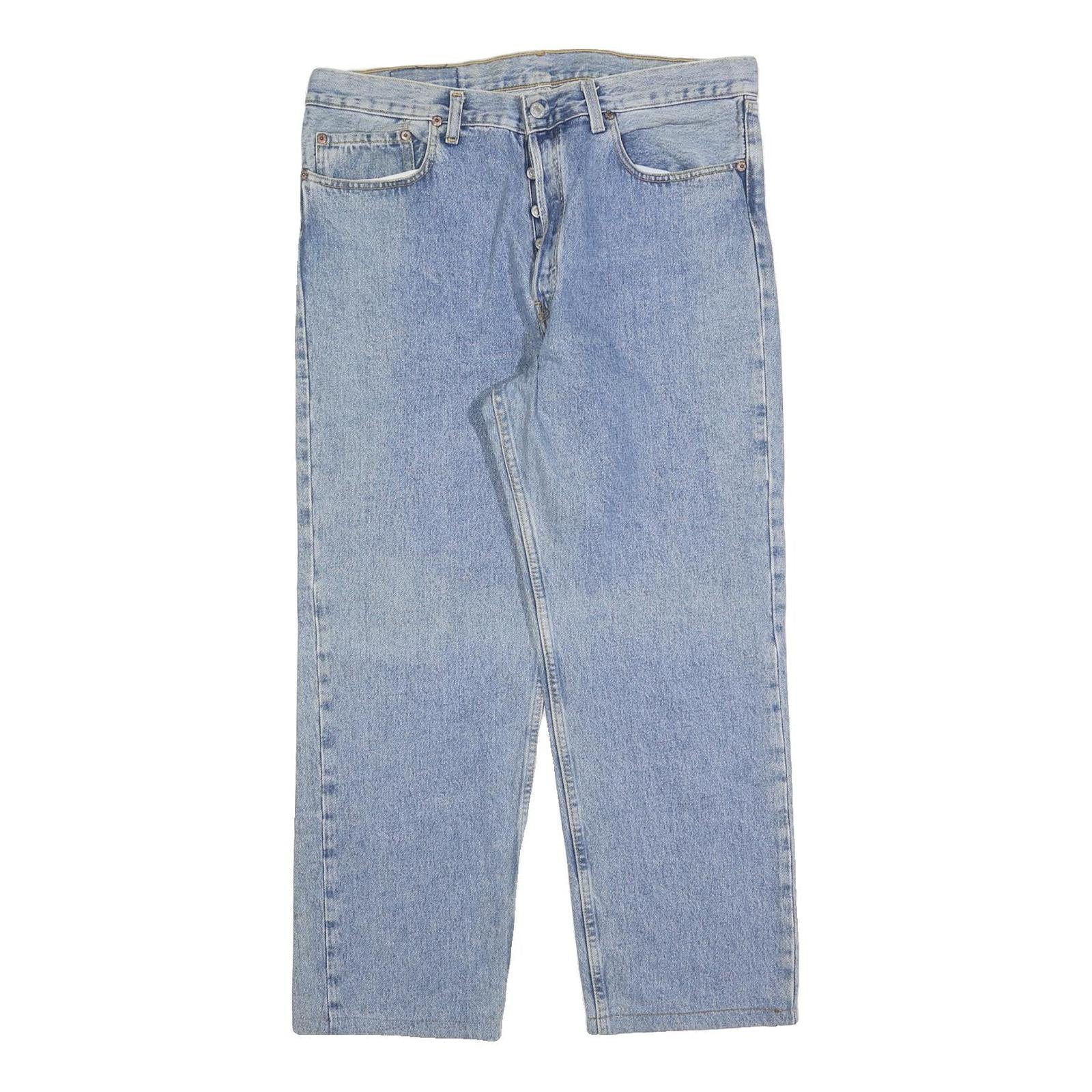 LEVI'S 501XX Mens Jeans Blue Regular Straight Denim Medium W38 L27 Button Fly Refurbished - N/A refurbished available on Cerqular
