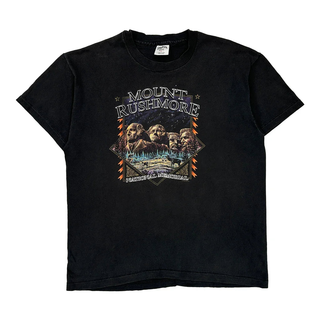 Made In USA Single Stitch Sansegal Graphic T-Shirt - XL Black Cotton Refurbished - Thrifted (note: this is a term often used to describe second- refurbished available on Cerqular