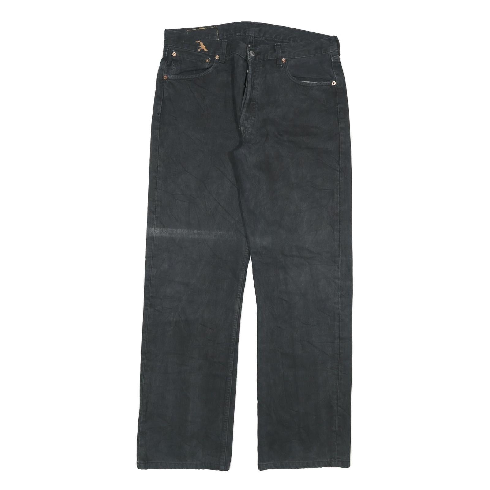 LEVI'S 501 Mens Jeans Black Regular Straight Denim W32 L31 Classic Button Fly Refurbished - N/A refurbished available on Cerqular