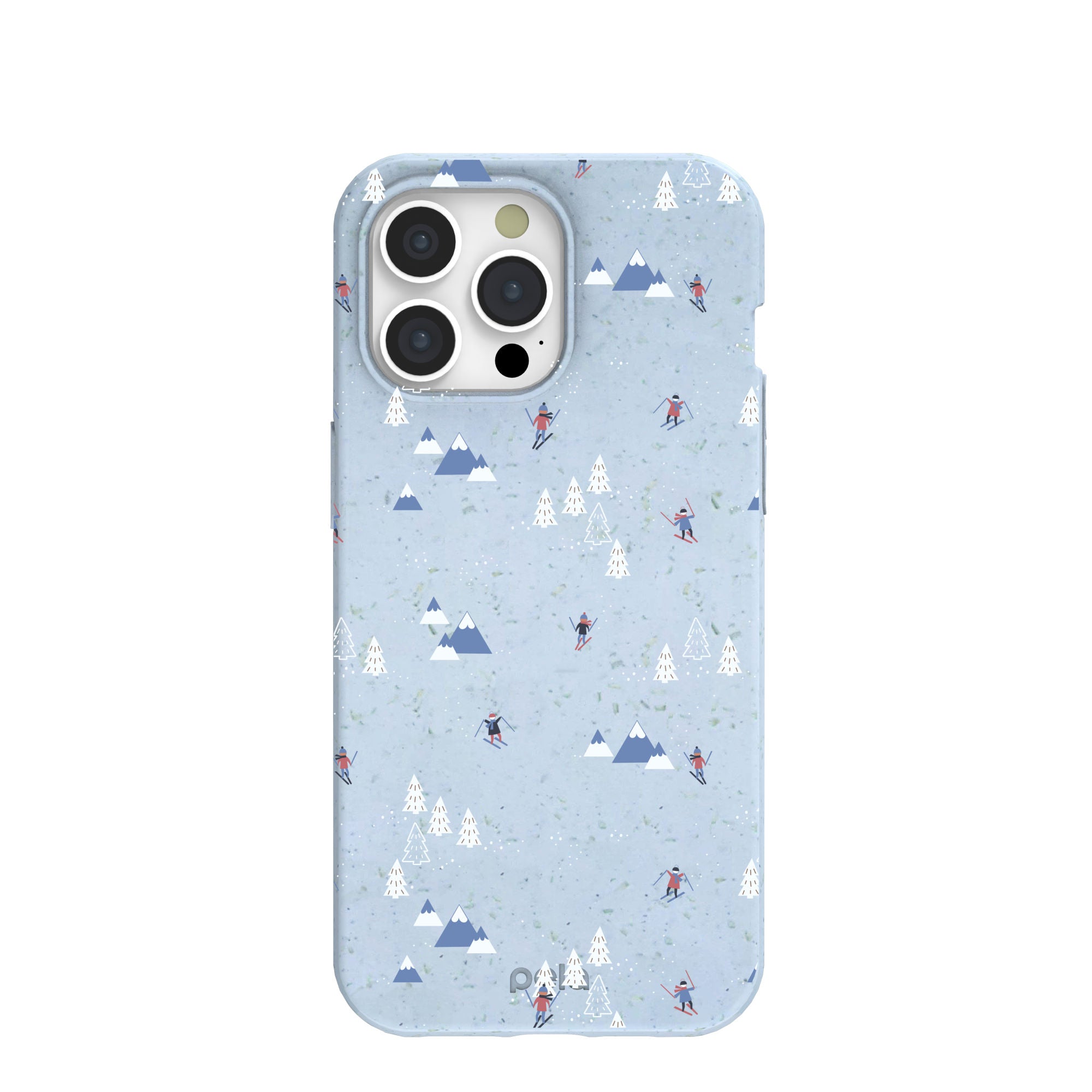 Powder Blue Ski Pass iPhone 15 Pro Max Case Refurbished - Pela Case refurbished available on Cerqular