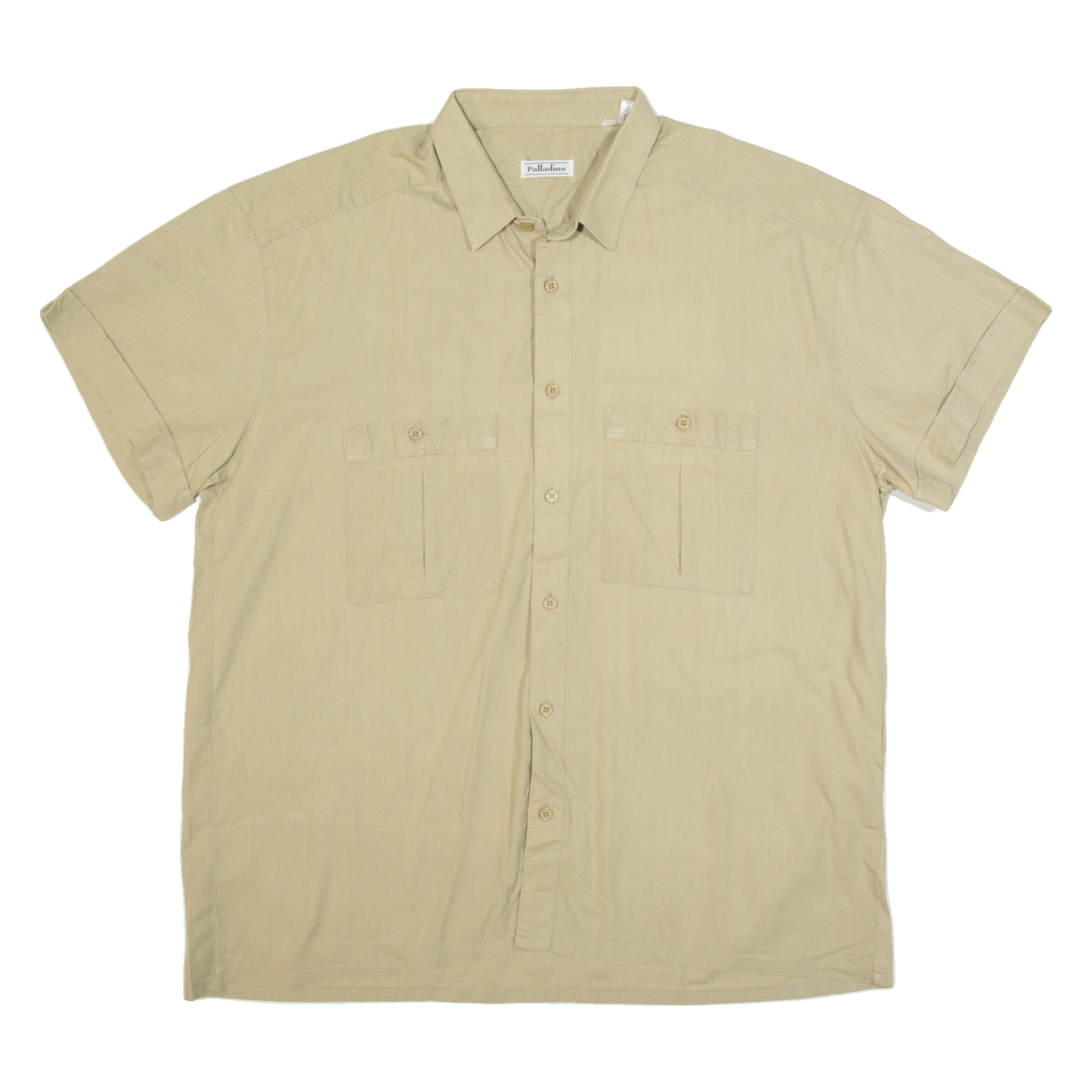 PALLADINO Mens Plain Shirt Brown 2XL Refurbished - N/A refurbished available on Cerqular