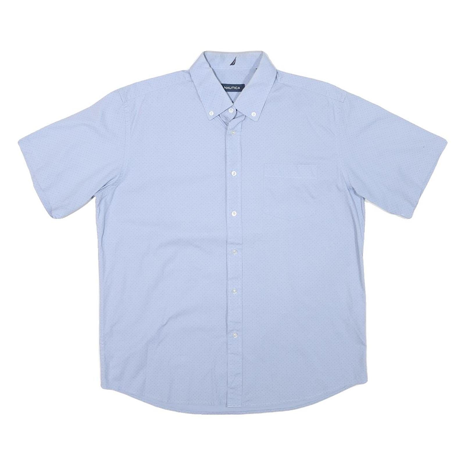 Buy NAUTICA Mens Blue Cotton Blend Short Sleeve Shirt L Button Down Casual Refurbished - $22.09 NAUTICA Mens Blue Cotton Blend Short Sleeve Shirt L Button Down Casual Refurbished - N/A refurbished available on Cerqular