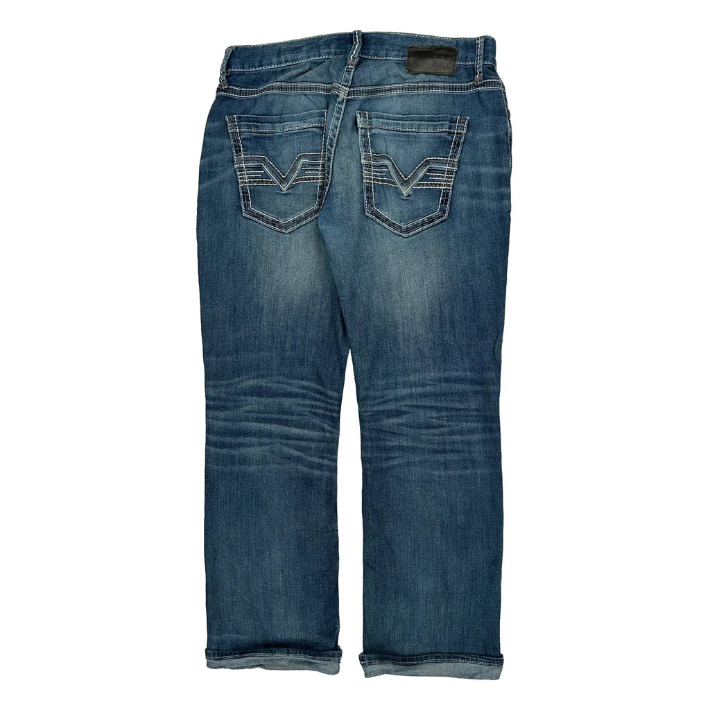 Bke Contrast Stitch Jeans - 32W 30L Blue Denim Refurbished - Thrifted (note: this is a term often used to describe second- refurbished available on Cerqular