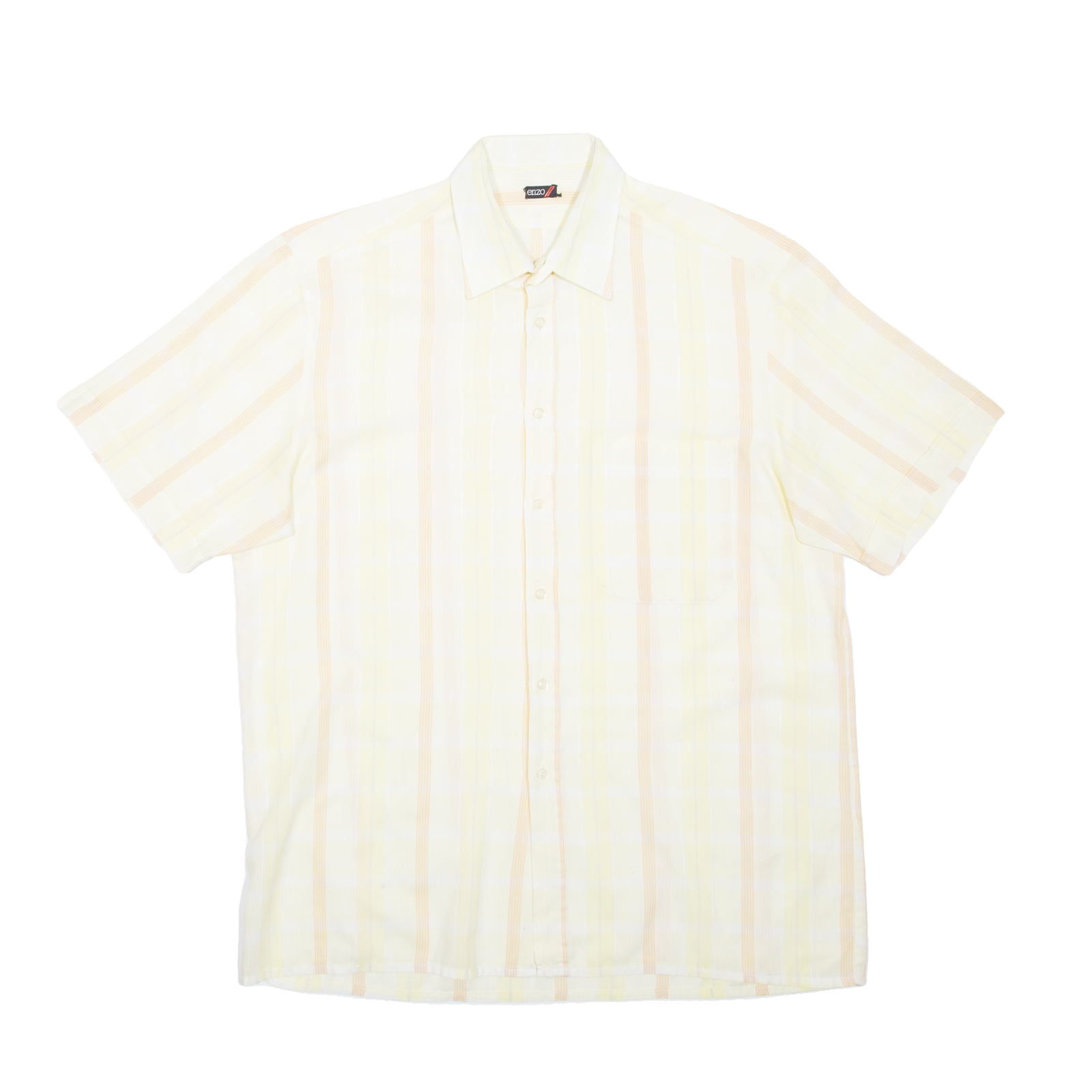 ENZO Mens Shirt Yellow Check M Refurbished - N/A refurbished available on Cerqular