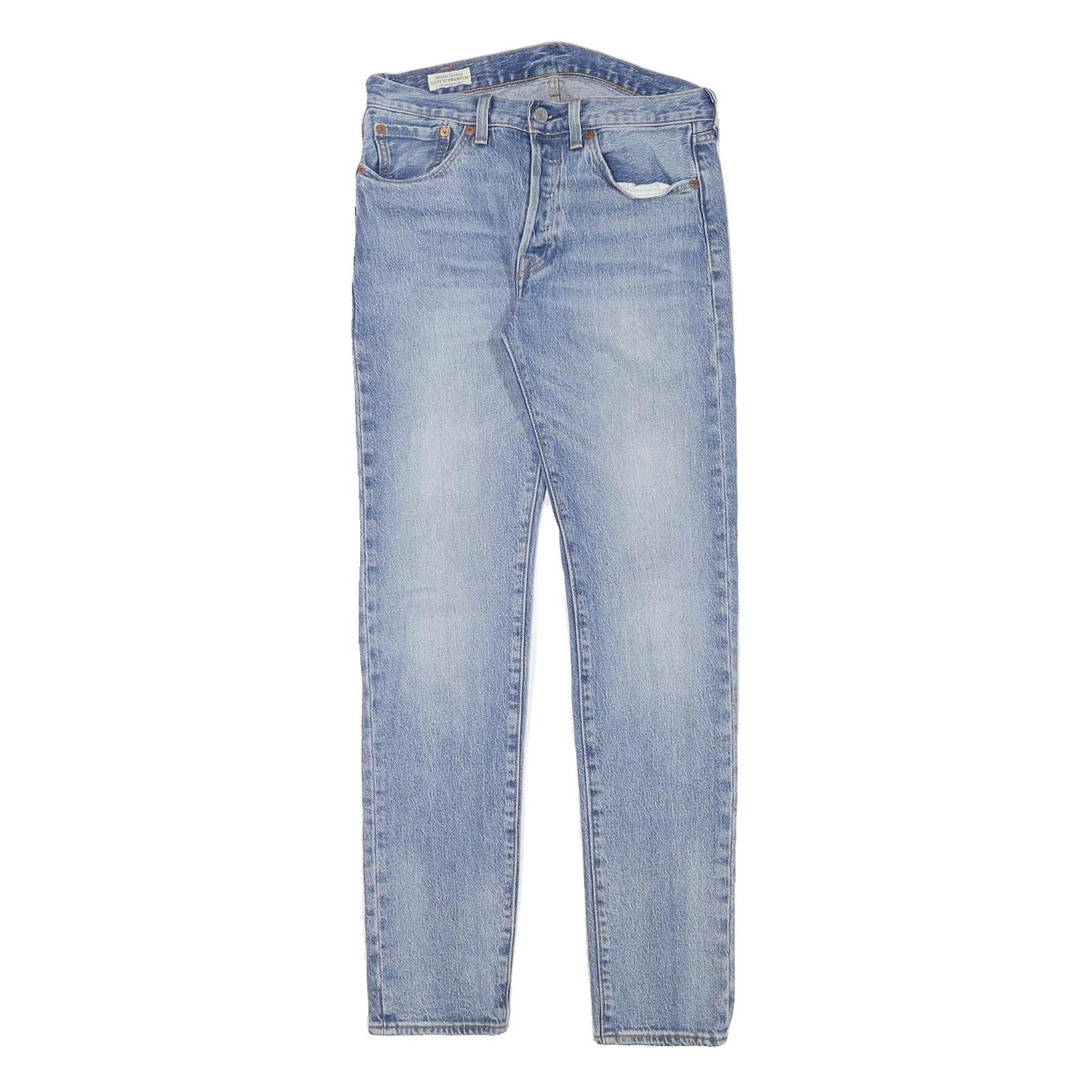 LEVI'S 501S Mens Jeans Blue Slim Straight Denim Light W28 L32 Classic Fit Refurbished - N/A refurbished available on Cerqular