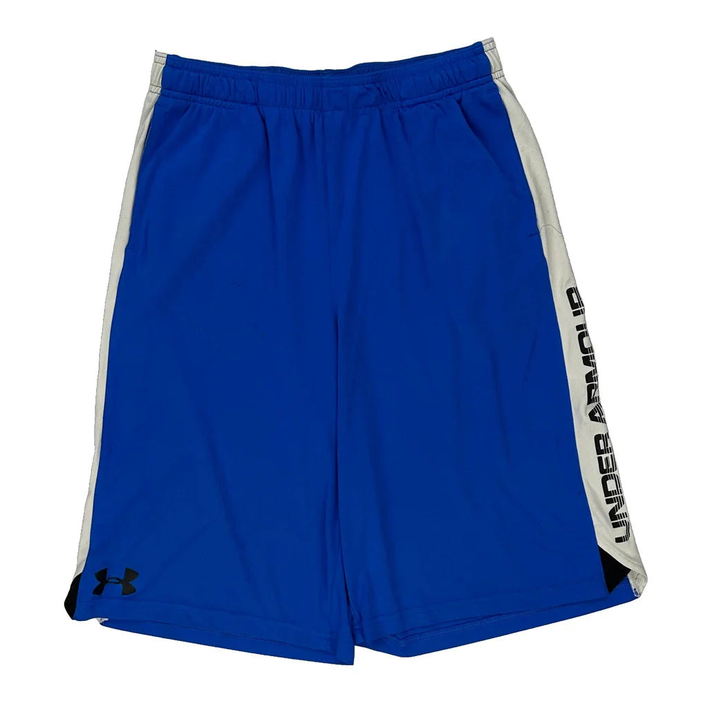 Age 14 Under Armour Sport Shorts - XL Blue Polyester Refurbished - Thrifted (note: this is a term often used to describe second- refurbished available on Cerqular