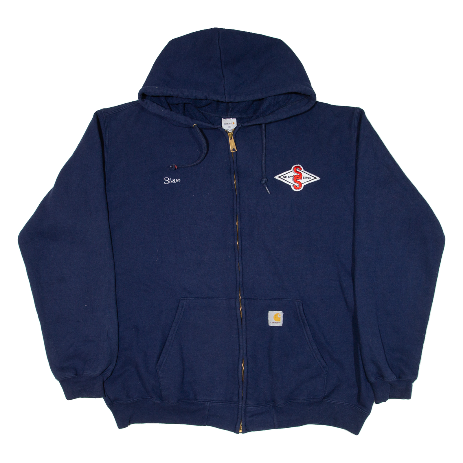 CARHARTT Mens Blue Hoodie Full Zip XL Refurbished - N/A refurbished available on Cerqular