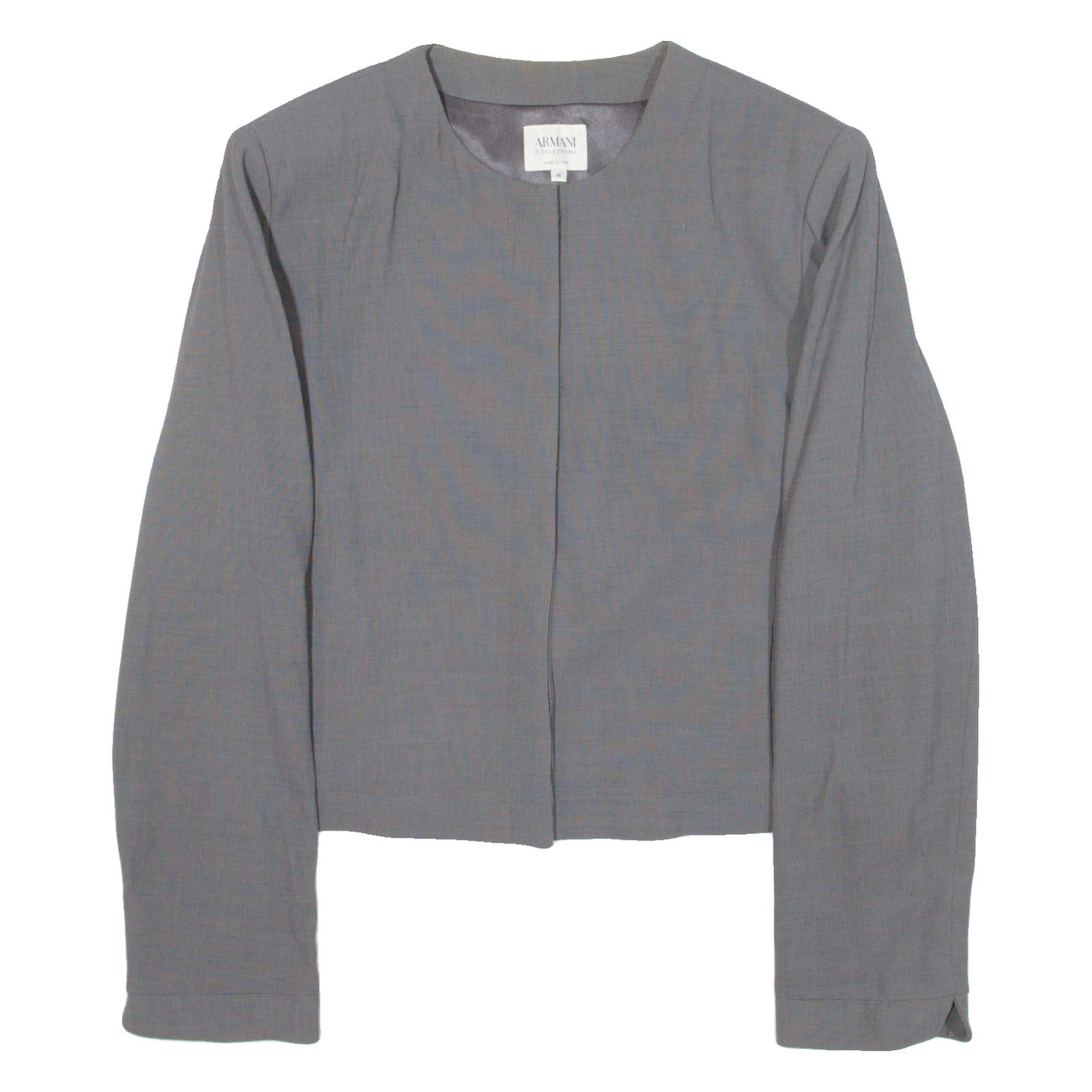 Buy ARMANI COLLEZIONI Womens Blazer Jacket Grey Knit Wool L Refurbished - $132.59 ARMANI COLLEZIONI Womens Blazer Jacket Grey Knit Wool L Refurbished - N/A refurbished available on Cerqular