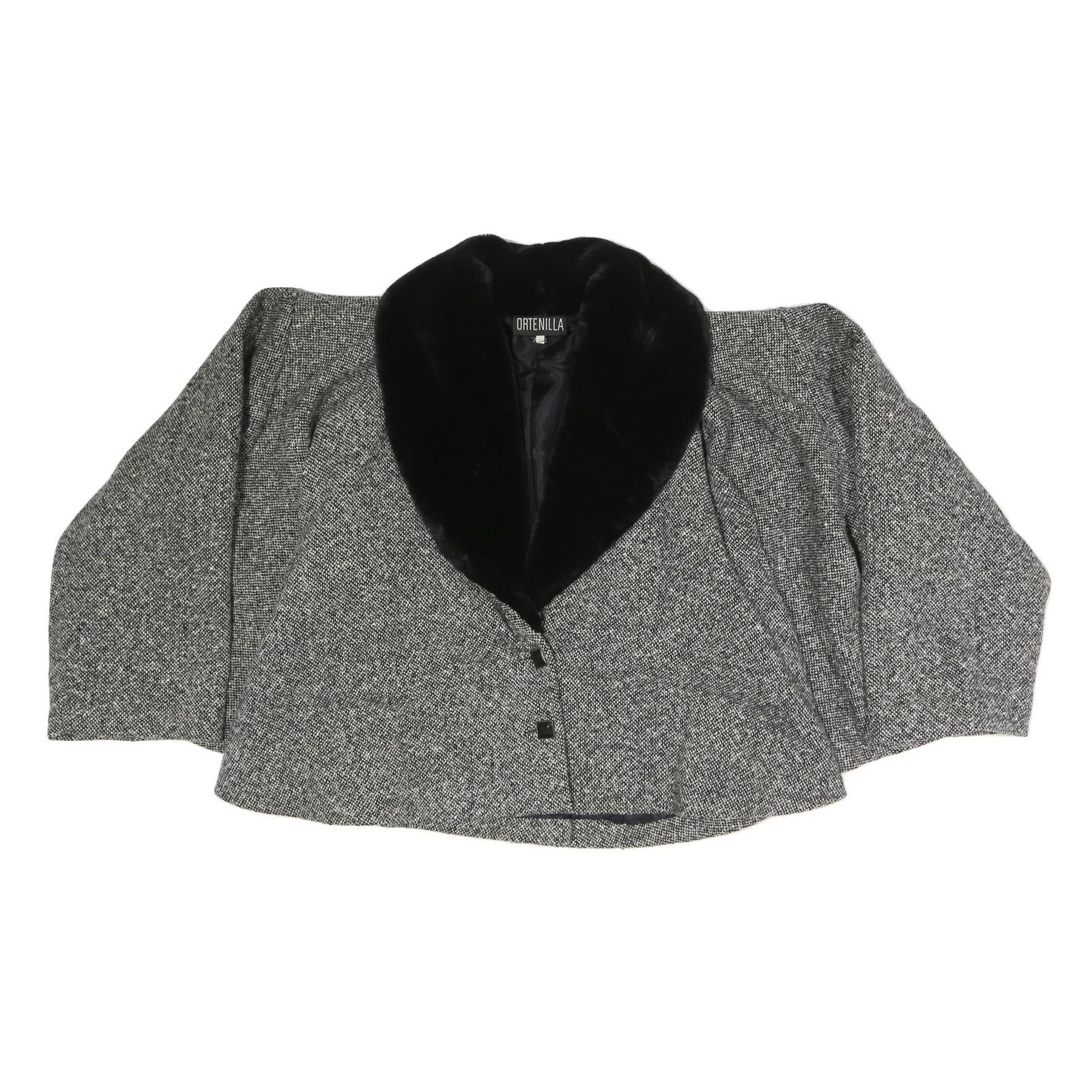 Buy ORTENILLA Womens Grey Black Jacket L Cotton Blend Tweed Button Closure Fur Refurbished - $48.09 ORTENILLA Womens Grey Black Jacket L Cotton Blend Tweed Button Closure Fur Refurbished - N/A refurbished available on Cerqular