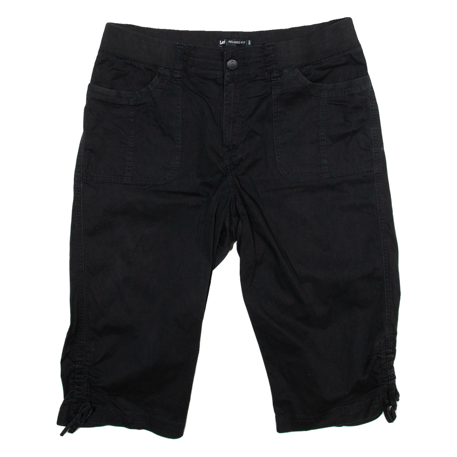 LEE Womens Pedal Pushers Shorts Black Relaxed XL W36 Refurbished - N/A refurbished available on Cerqular