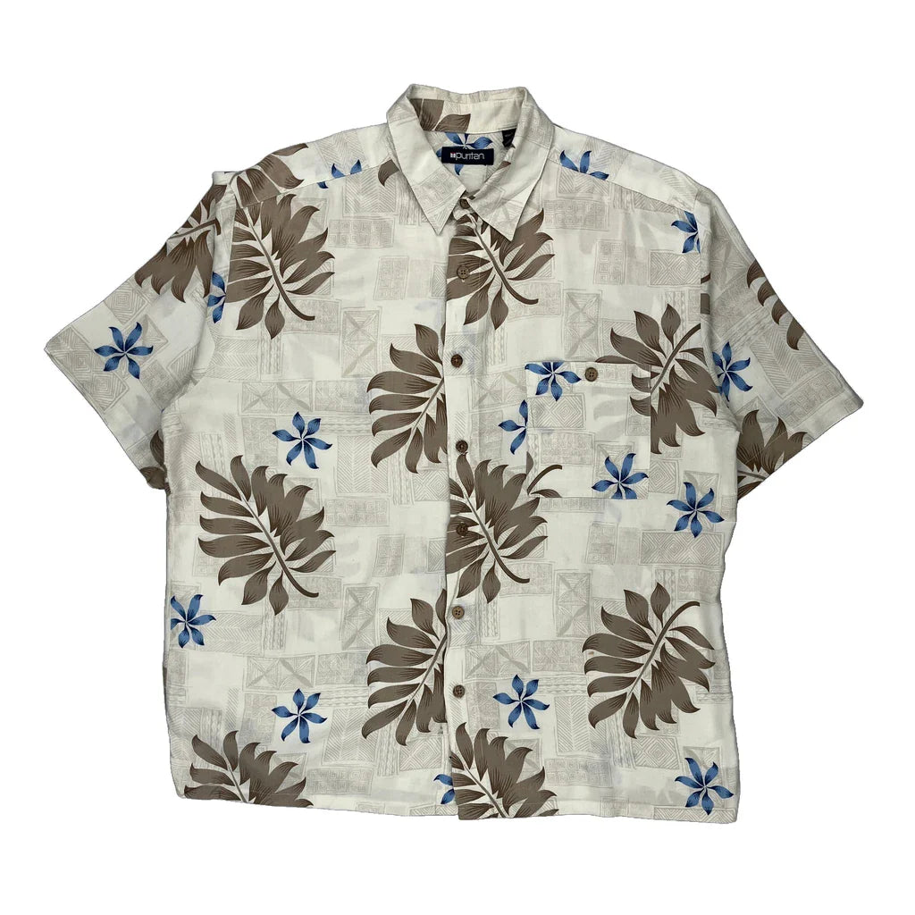 Buy Puritan Floral Hawaiian Shirt - Large Blue Viscose Refurbished - $10.04 Puritan Floral Hawaiian Shirt - Large Blue Viscose Refurbished - Thrifted (note: this is a term often used to describe second- refurbished available on Cerqular