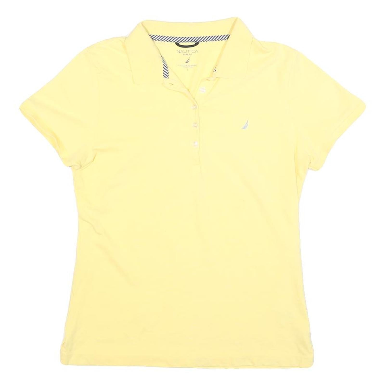 Buy NAUTICA Womens Yellow Short Sleeve Plain Polo Shirt L Cotton Blend Classic Refurbished - $22.09 NAUTICA Womens Yellow Short Sleeve Plain Polo Shirt L Cotton Blend Classic Refurbished - N/A refurbished available on Cerqular
