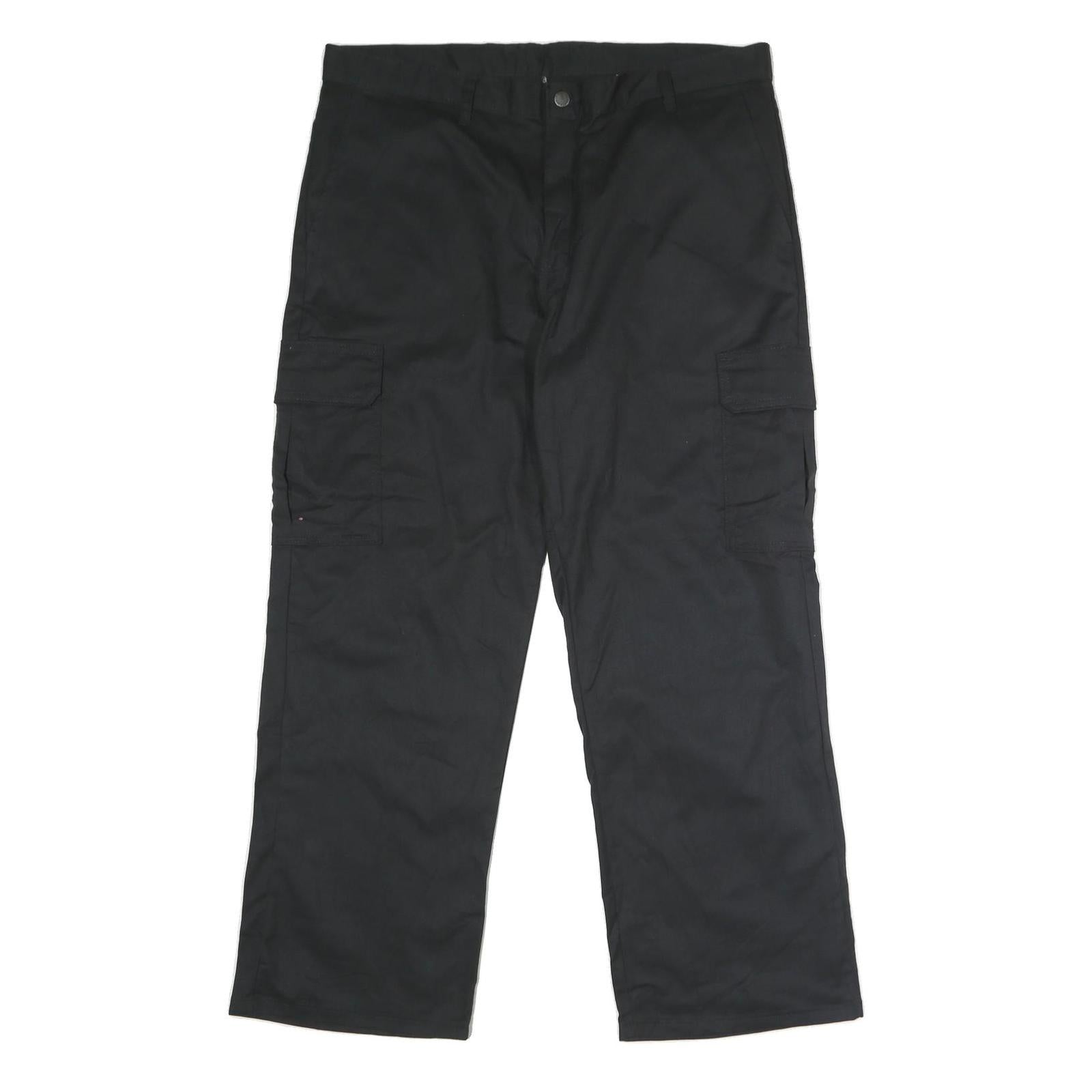 DICKIES Mens Polyester Blend Black Regular Cargo Trousers W40 L30 Workwear Refurbished - N/A refurbished available on Cerqular