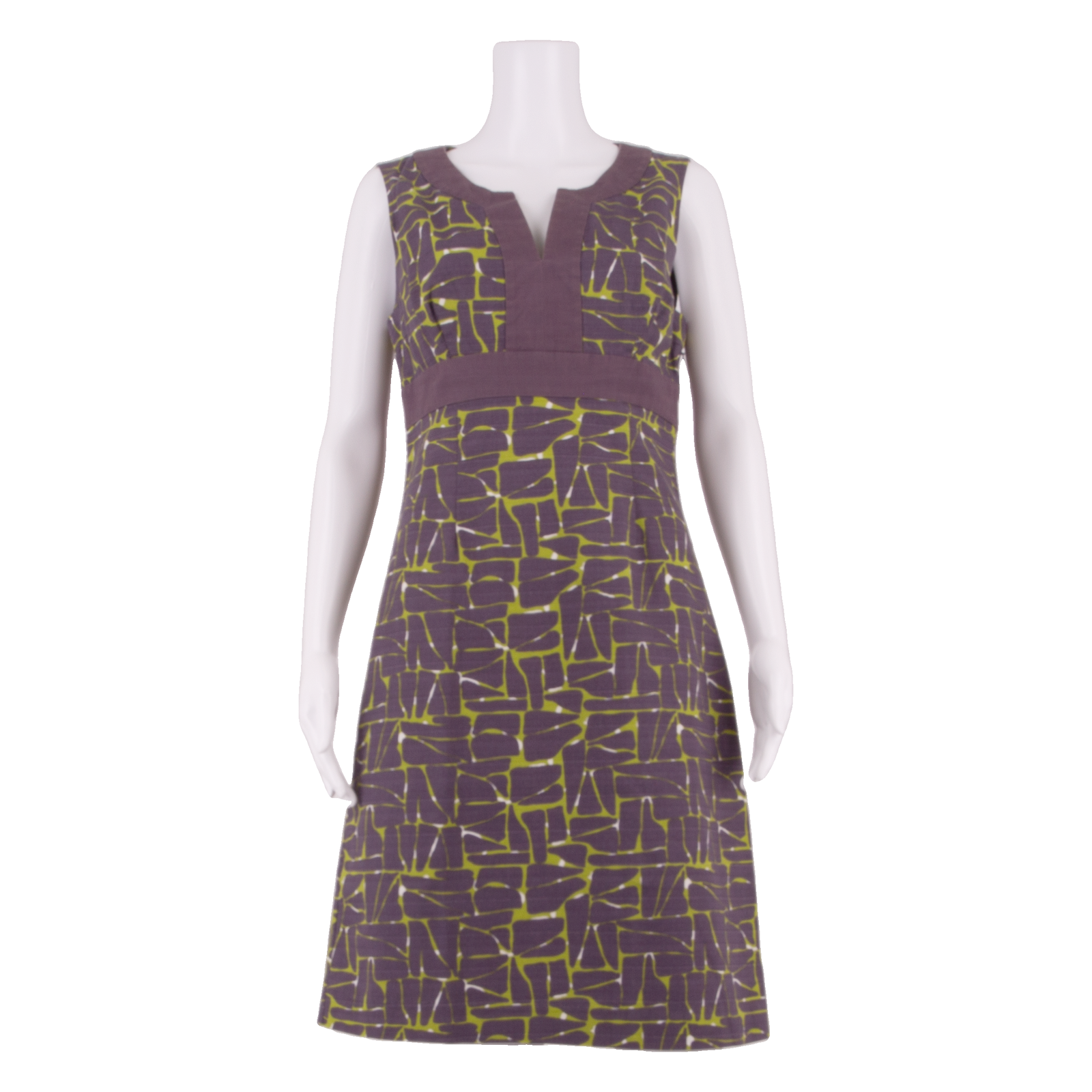 BODEN Womens A-Line Dress Purple Crazy Pattern Sleeveless Knee Length UK 10 Refurbished - N/A refurbished available on Cerqular