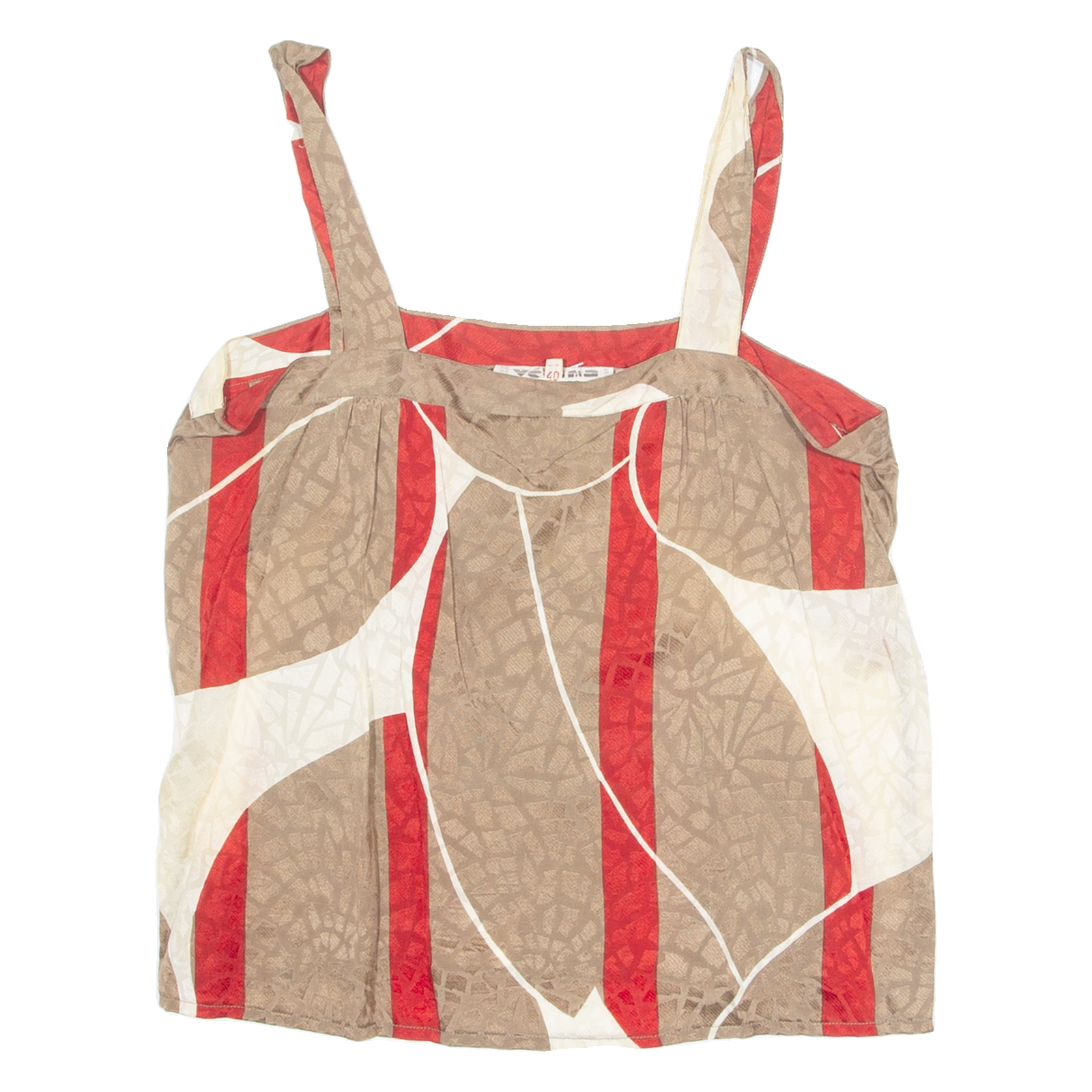 Womens Printed Vest Brown Sleeveless Crazy Pattern S Refurbished - N/A refurbished available on Cerqular