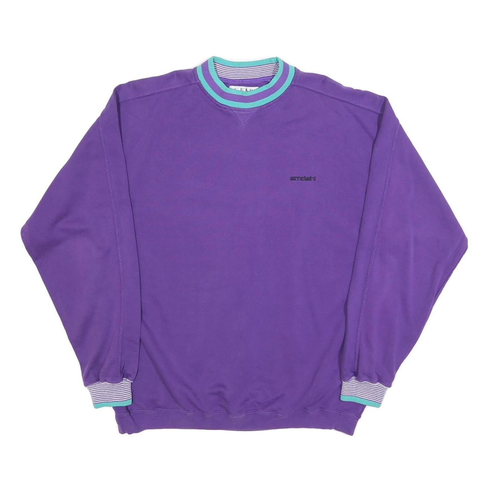 GEAR FOR SPORT Mens Purple Sweatshirt Crew Neck L Cotton Blend Athletic Casual Refurbished - N/A refurbished available on Cerqular