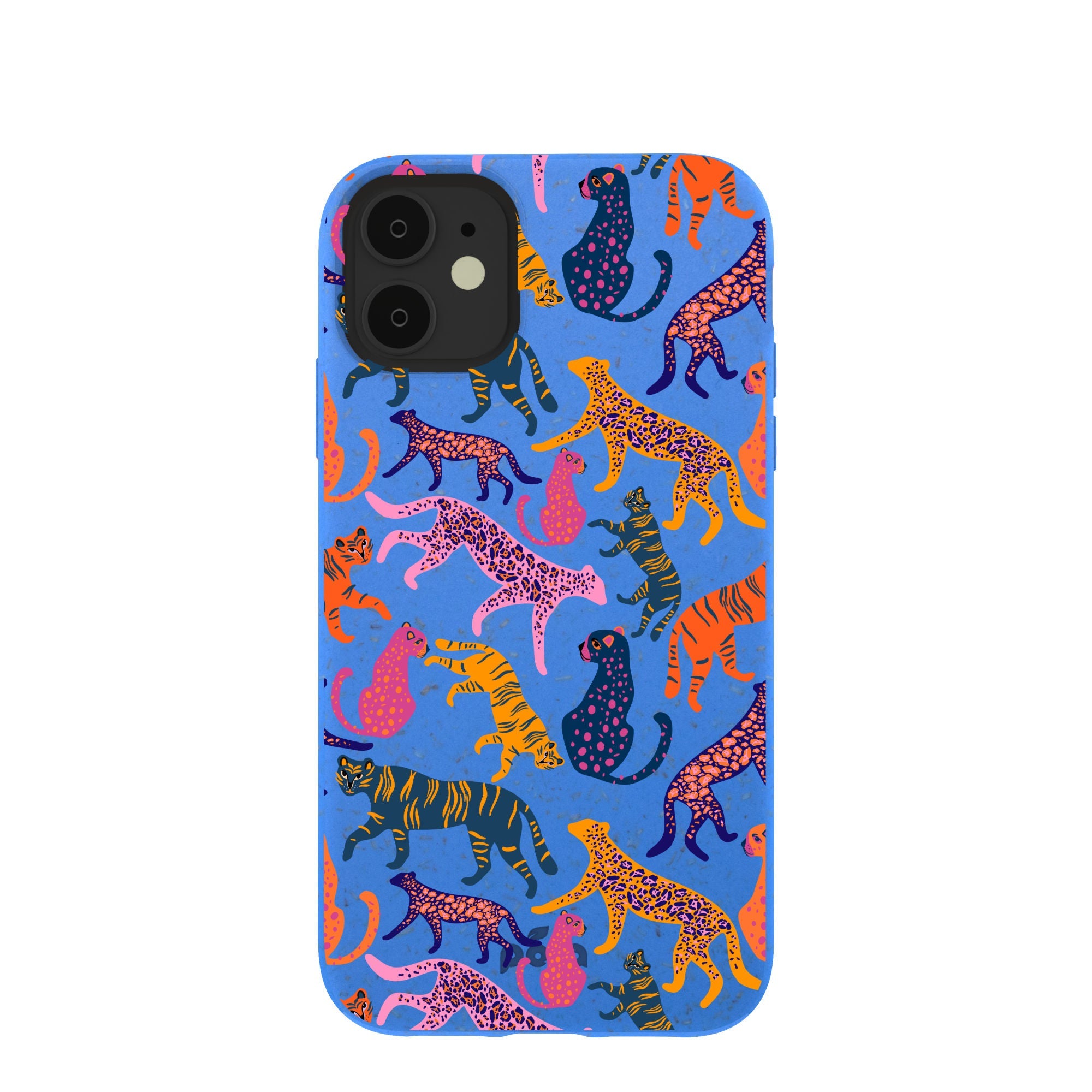 Electric Blue Jungle Cat iPhone 11 Case Refurbished - Pela Case refurbished available on Cerqular