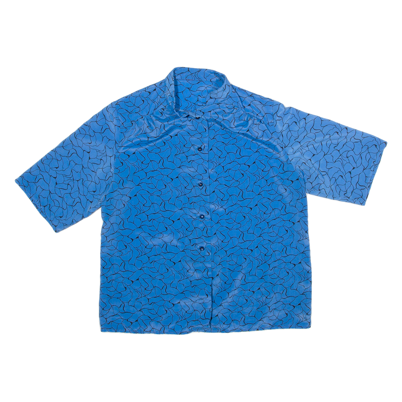 Womens Shirt Shirt Blue Crazy Pattern S Refurbished - N/A refurbished available on Cerqular