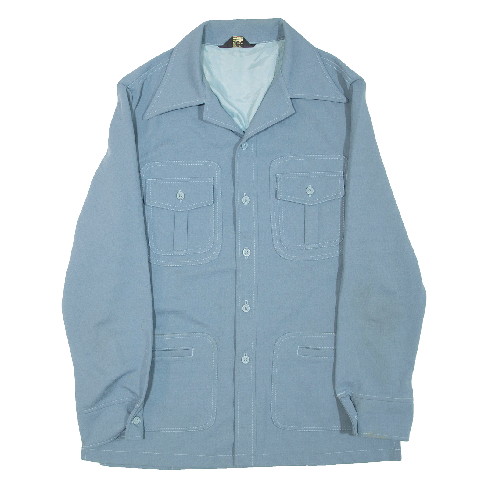 LEE Lined Mens Plain Shirt Blue Long Sleeve L Refurbished - N/A refurbished available on Cerqular