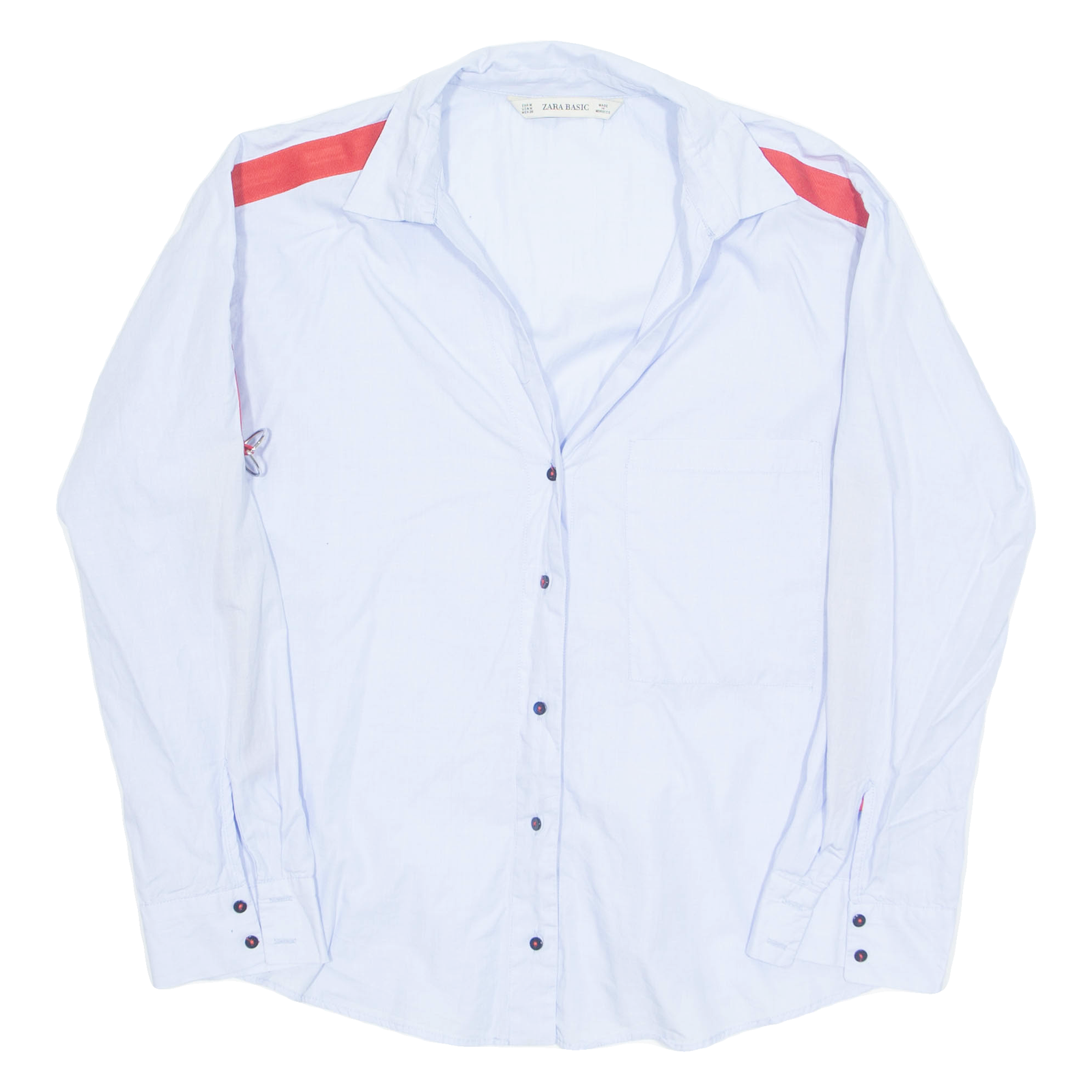 ZARA Womens Shirt Blue Collared Long Sleeve M Refurbished - N/A refurbished available on Cerqular