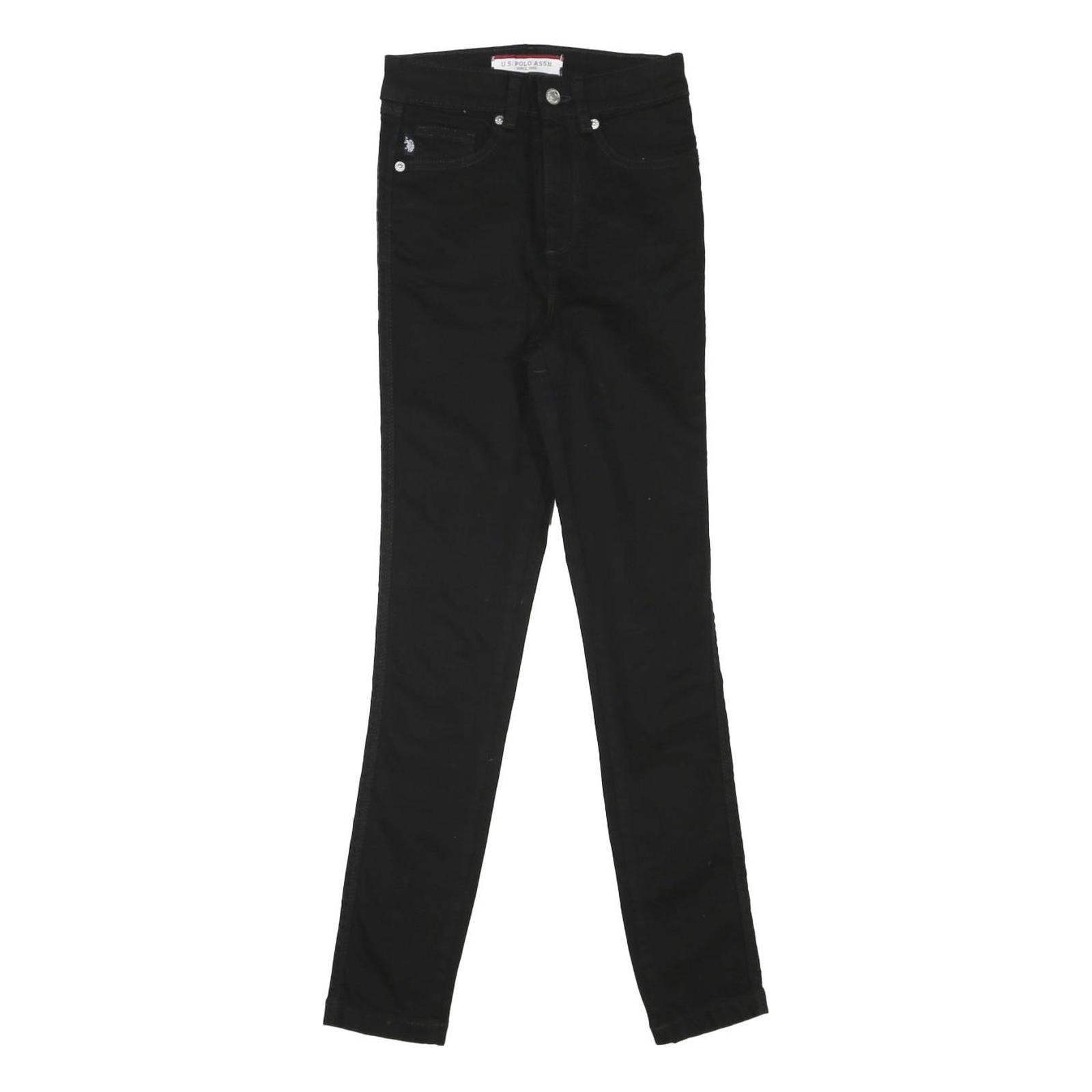 U.S. POLO ASSN Womens Regular Black Skinny Denim Dark W24 L28 Zip Cotton Blend Refurbished - N/A refurbished available on Cerqular