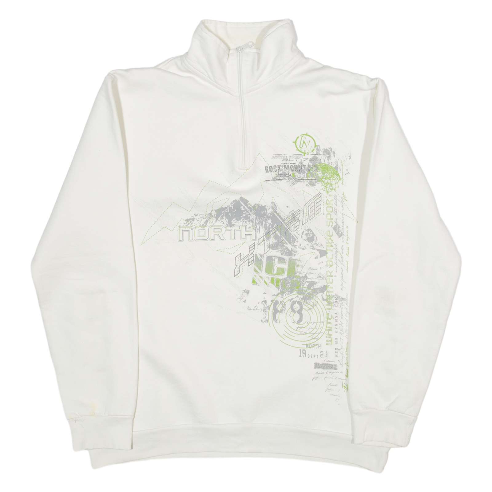 ATLAS Mens Sweatshirt White 1/4 Zip M Refurbished - N/A refurbished available on Cerqular