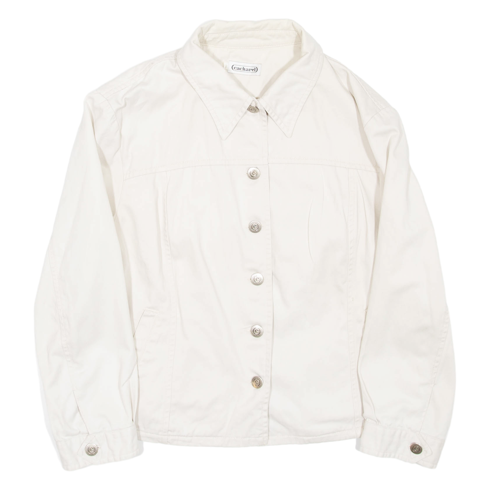 CACHAREL Womens Denim Jacket White S Refurbished - N/A refurbished available on Cerqular