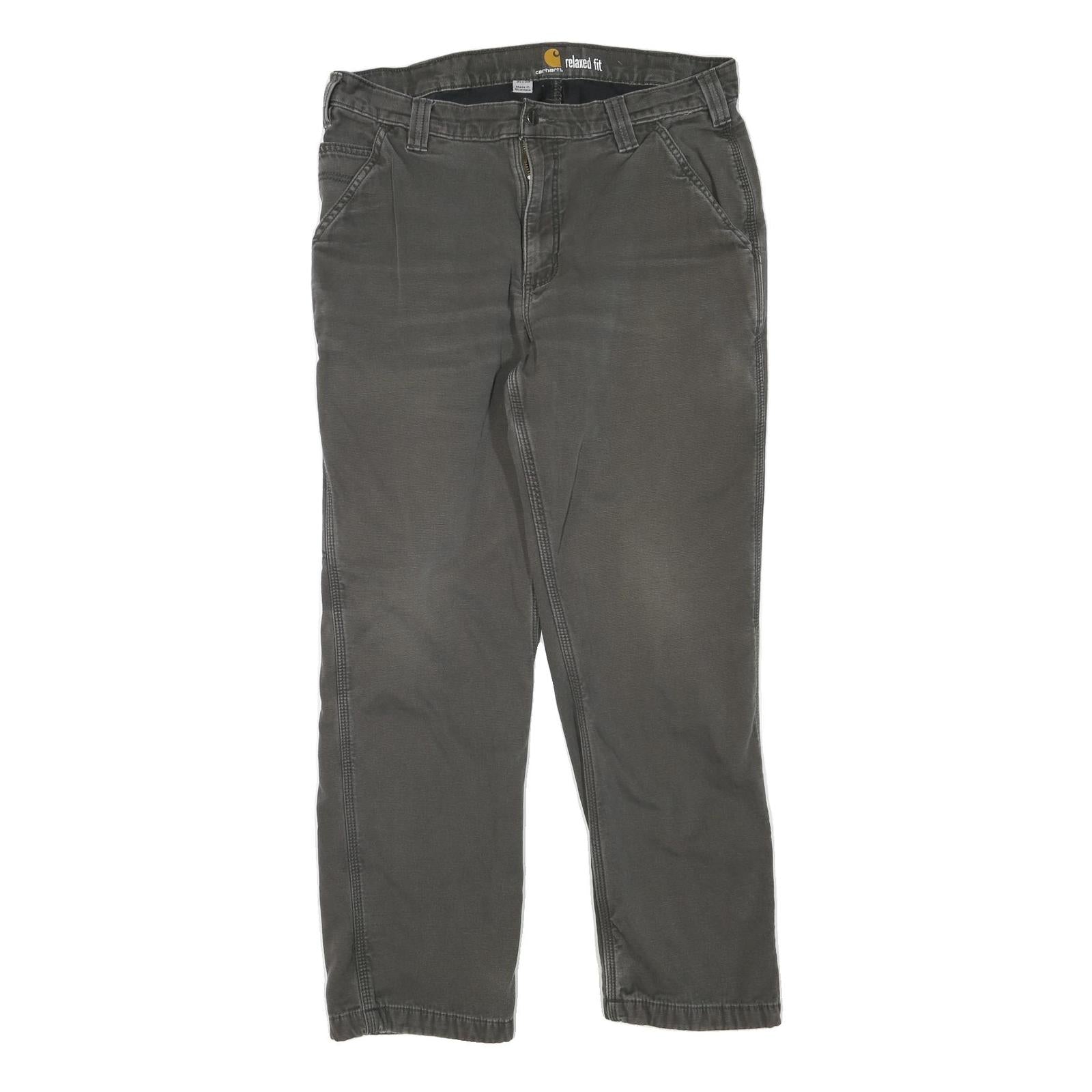 Buy CARHARTT Mens Cotton Blend Grey Regular Fit Straight Leg Lined Trousers W35 L30 Refurbished - $64.99 CARHARTT Mens Cotton Blend Grey Regular Fit Straight Leg Lined Trousers W35 L30 Refurbished - N/A refurbished available on Cerqular