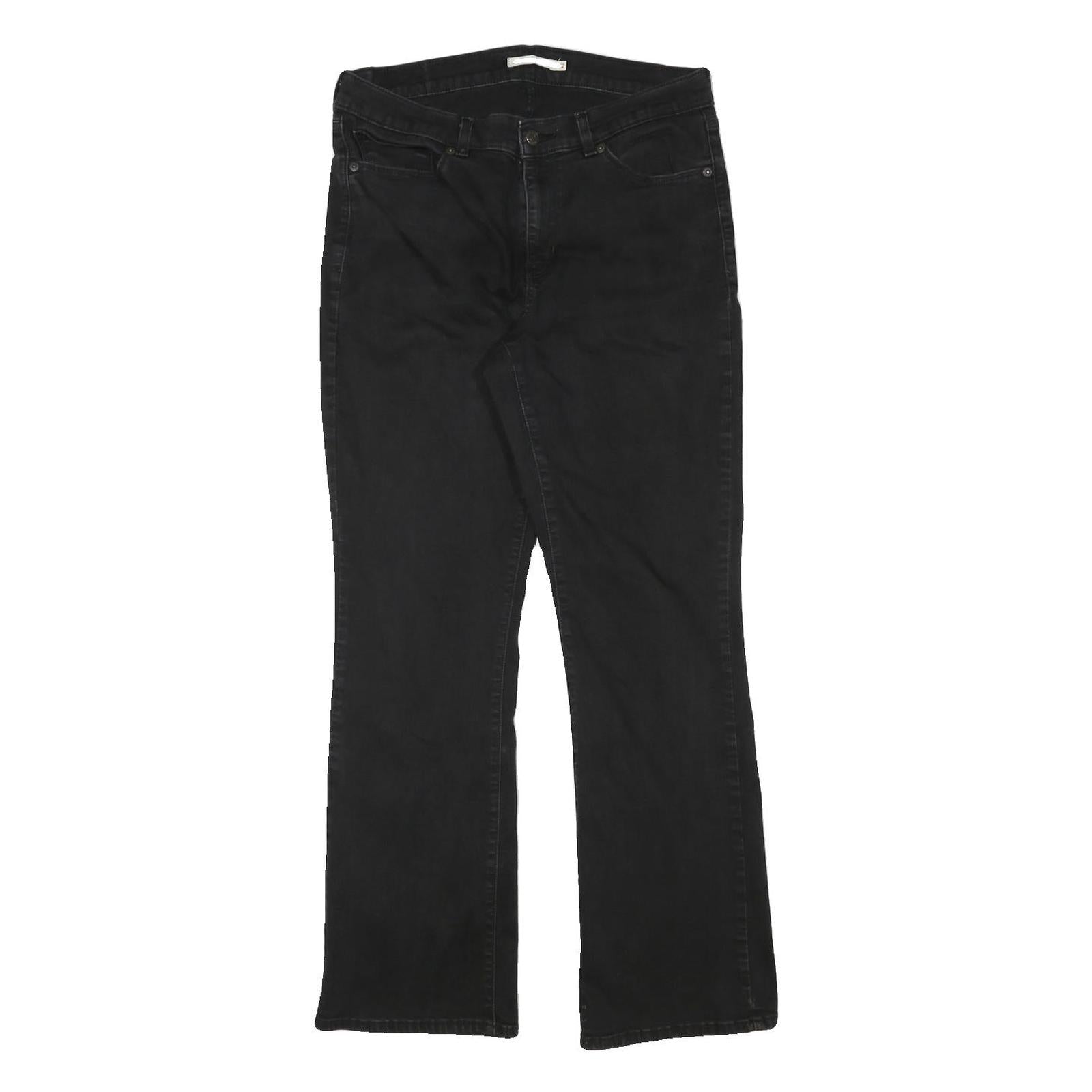 LEVI'S Womens Black Regular Fit Straight Denim Jeans W31 L29 Classic Zip Closure Refurbished - N/A refurbished available on Cerqular