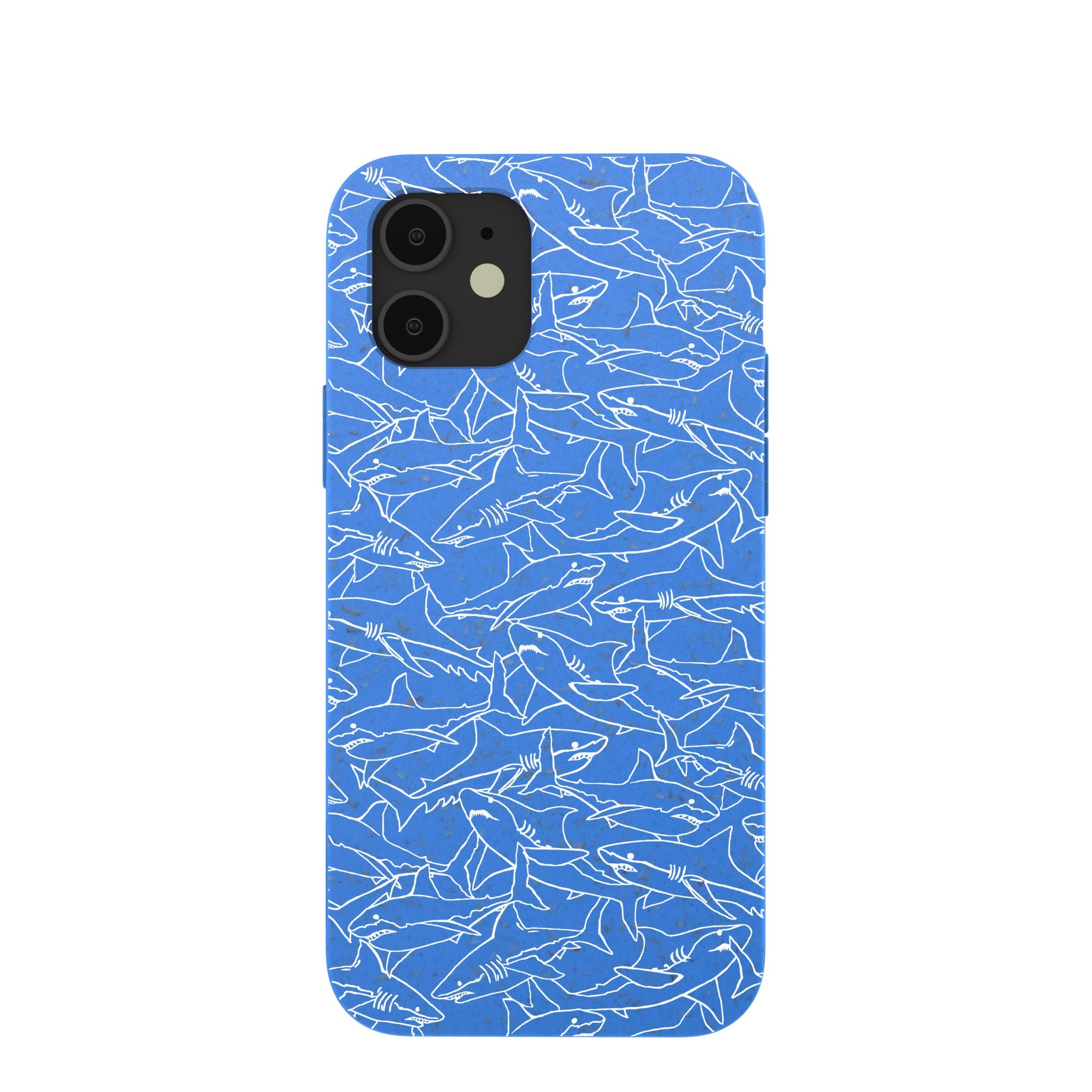 Electric Blue Shark Frenzy iPhone 12/ iPhone 12 Pro Case Refurbished - Pela Case refurbished available on Cerqular