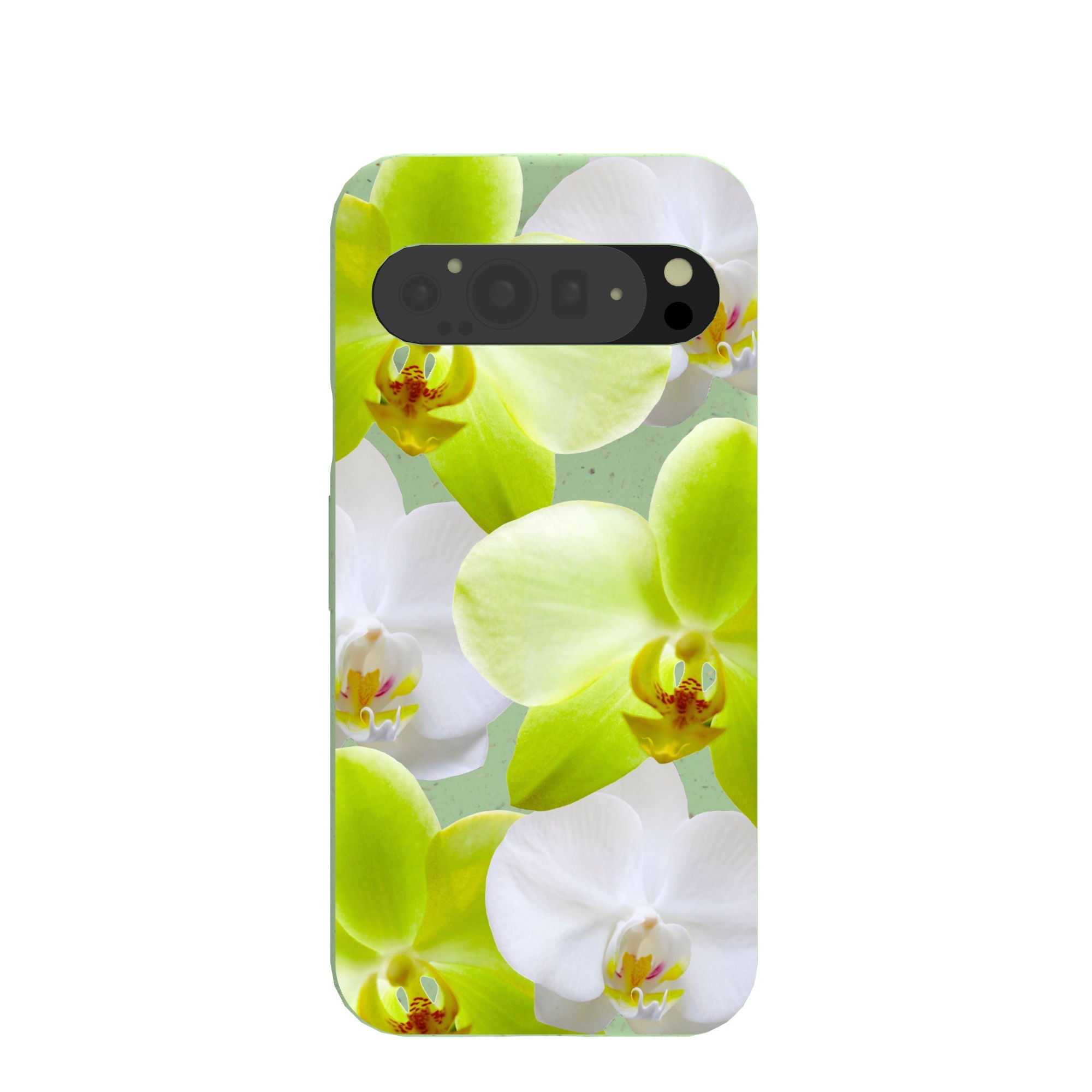 Sage Green Orchid Blooms Google Pixel 9 Pro XL Case Refurbished - Pela Case refurbished available on Cerqular