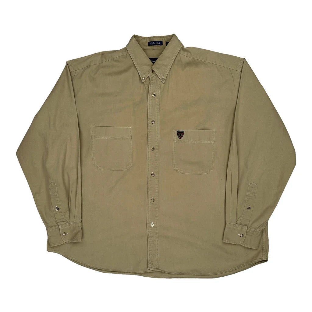 Gant Shirt - XL Khaki Cotton Refurbished - Thrifted (note: this is a term often used to describe second- refurbished available on Cerqular