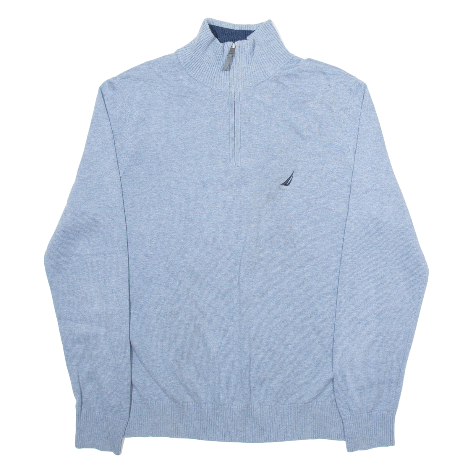 NAUTICA Mens Jumper Blue 1/4 Zip Tight Knit S Refurbished - N/A refurbished available on Cerqular