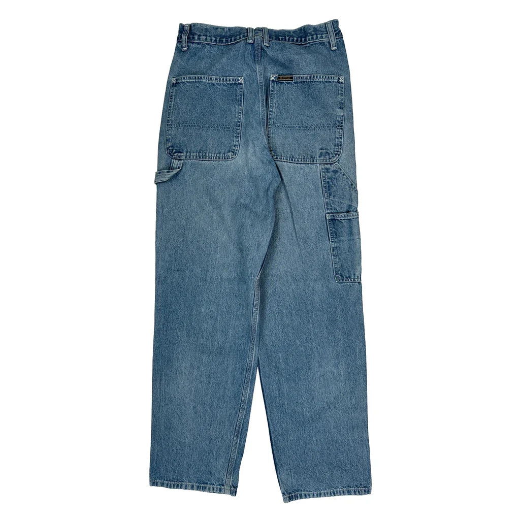 Unbranded Carpenter Jeans - 30W 32L Blue Cotton Refurbished - Thrifted (note: this is a term often used to describe second- refurbished available on Cerqular