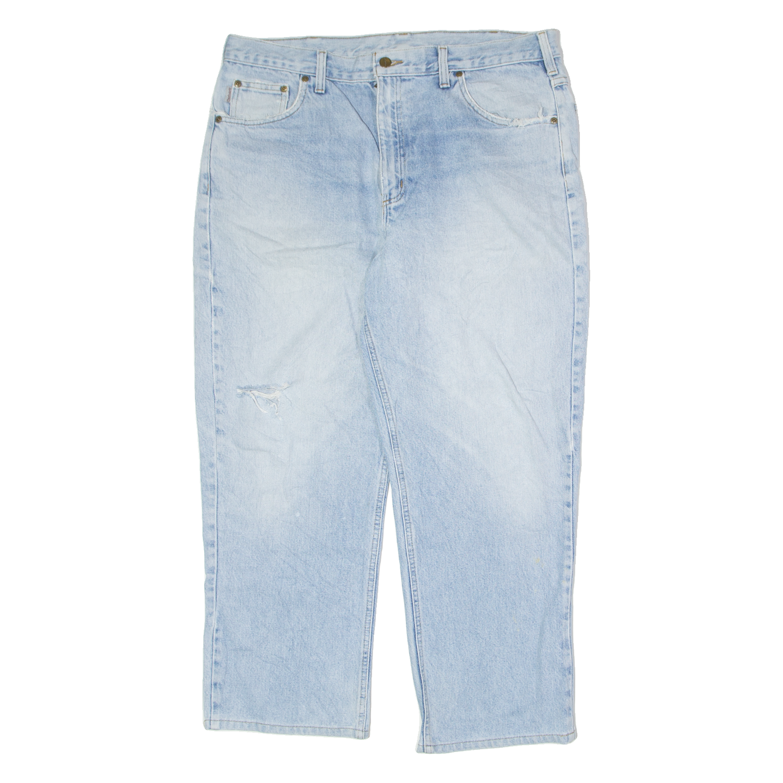 CARHARTT Distressed Mens Jeans Blue Regular Straight W38 L27 Refurbished - N/A refurbished available on Cerqular