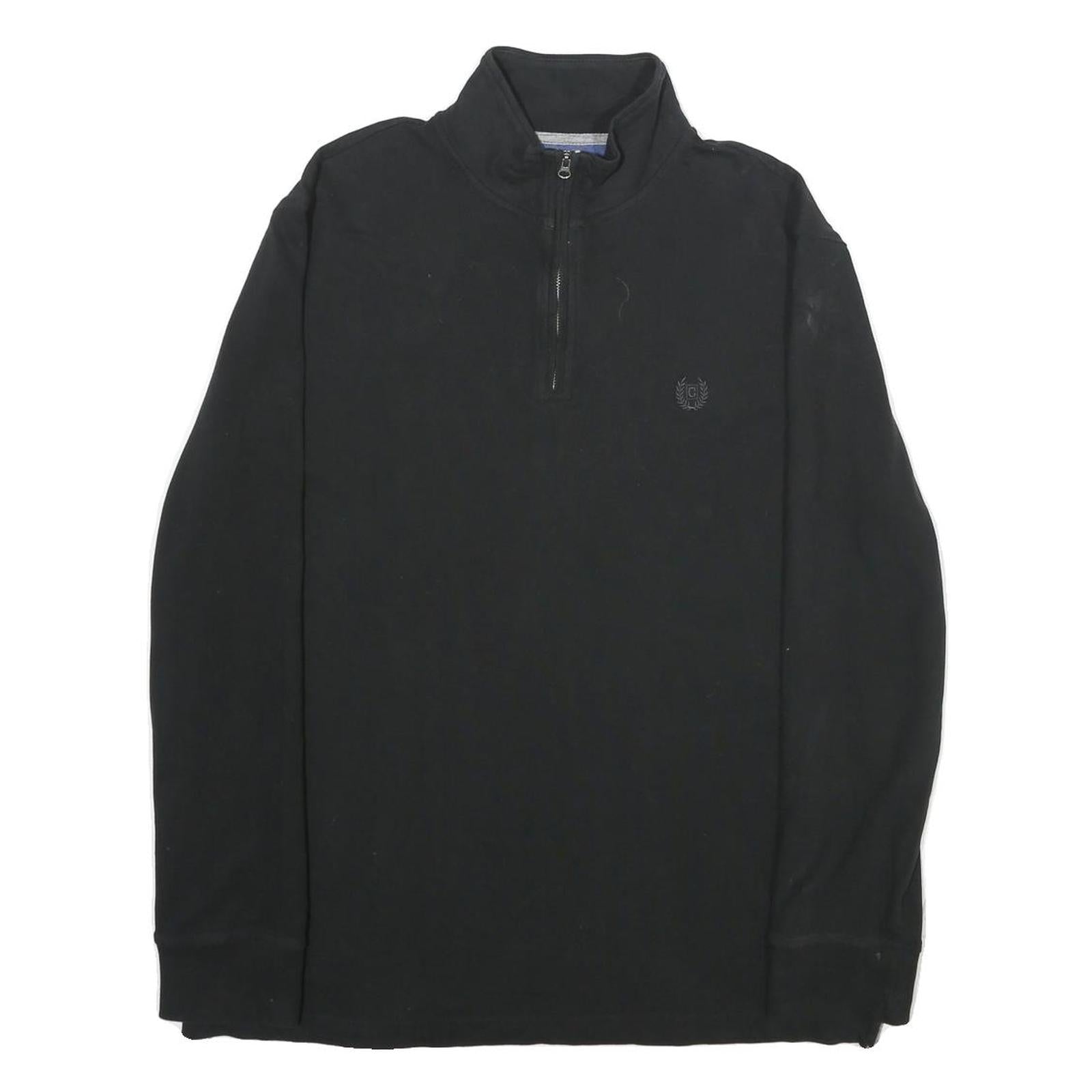 Buy CHAPS Mens Black 1/4 Zip Sweatshirt M Cotton Blend Casual Pullover Refurbished - $31.19 CHAPS Mens Black 1/4 Zip Sweatshirt M Cotton Blend Casual Pullover Refurbished - N/A refurbished available on Cerqular