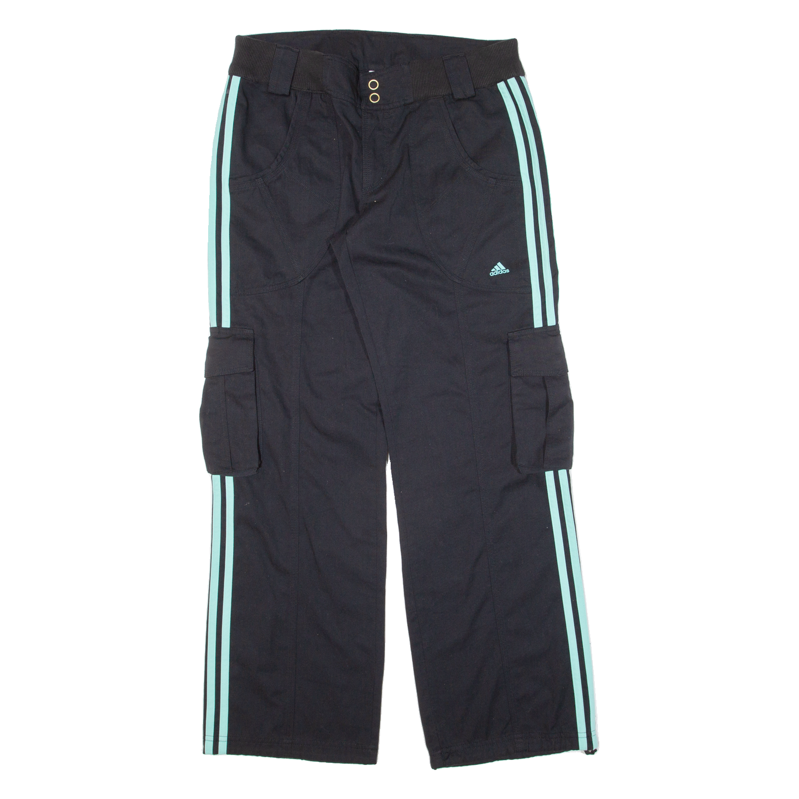 ADIDAS Cargo Womens Trousers Black Loose Straight W33 L30 Refurbished - N/A refurbished available on Cerqular