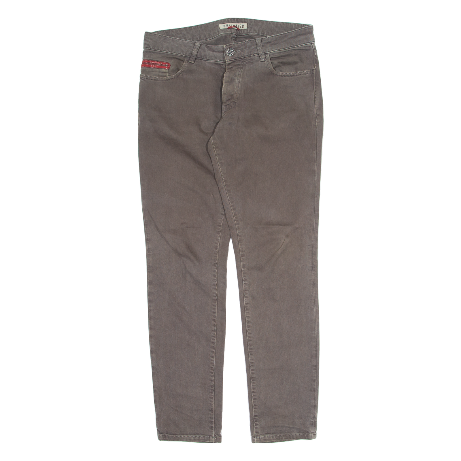 UNLIMITED Mens Trousers Grey Slim Tapered W32 L32 Refurbished - N/A refurbished available on Cerqular