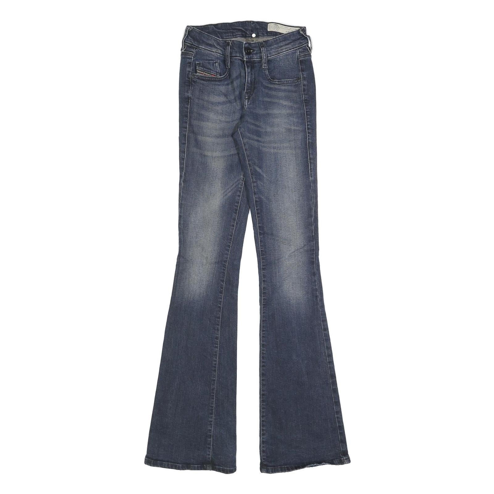 DIESEL Womens Blue Slim Flared Denim Medium Woven W23 L32 Stylish Jeans Refurbished - N/A refurbished available on Cerqular