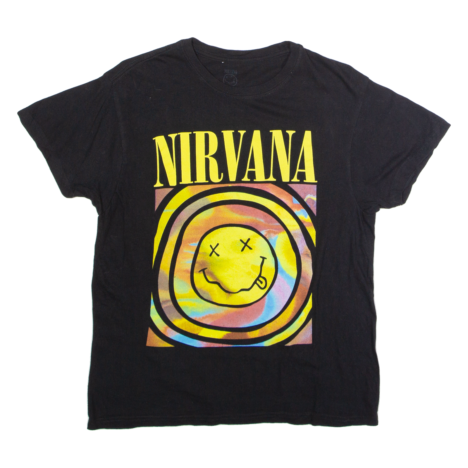 NIRVANA Mens Band T-Shirt Black Crew Neck M Refurbished - N/A refurbished available on Cerqular