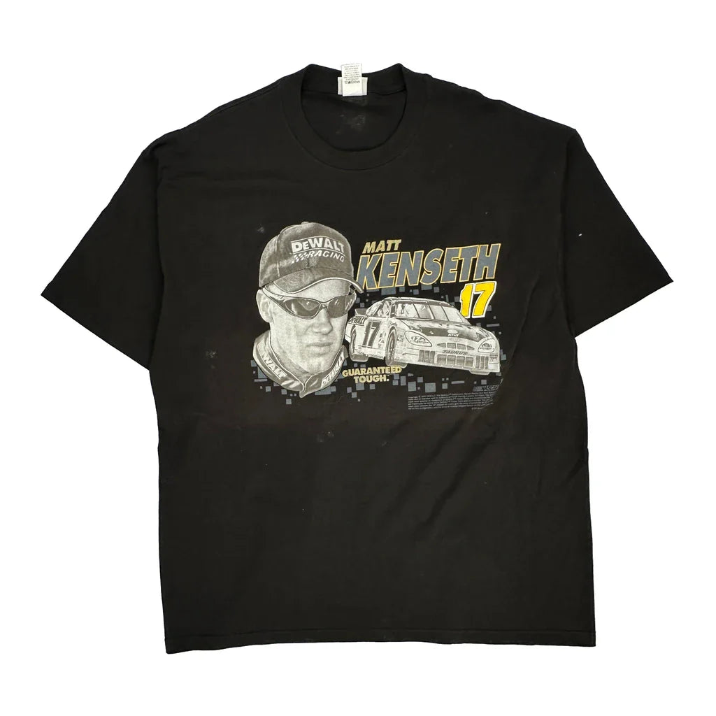 Matt Kenseth Chase Authentics Nascar T-Shirt - 2XL Black Cotton Refurbished - Thrifted (note: this is a term often used to describe second- refurbished available on Cerqular